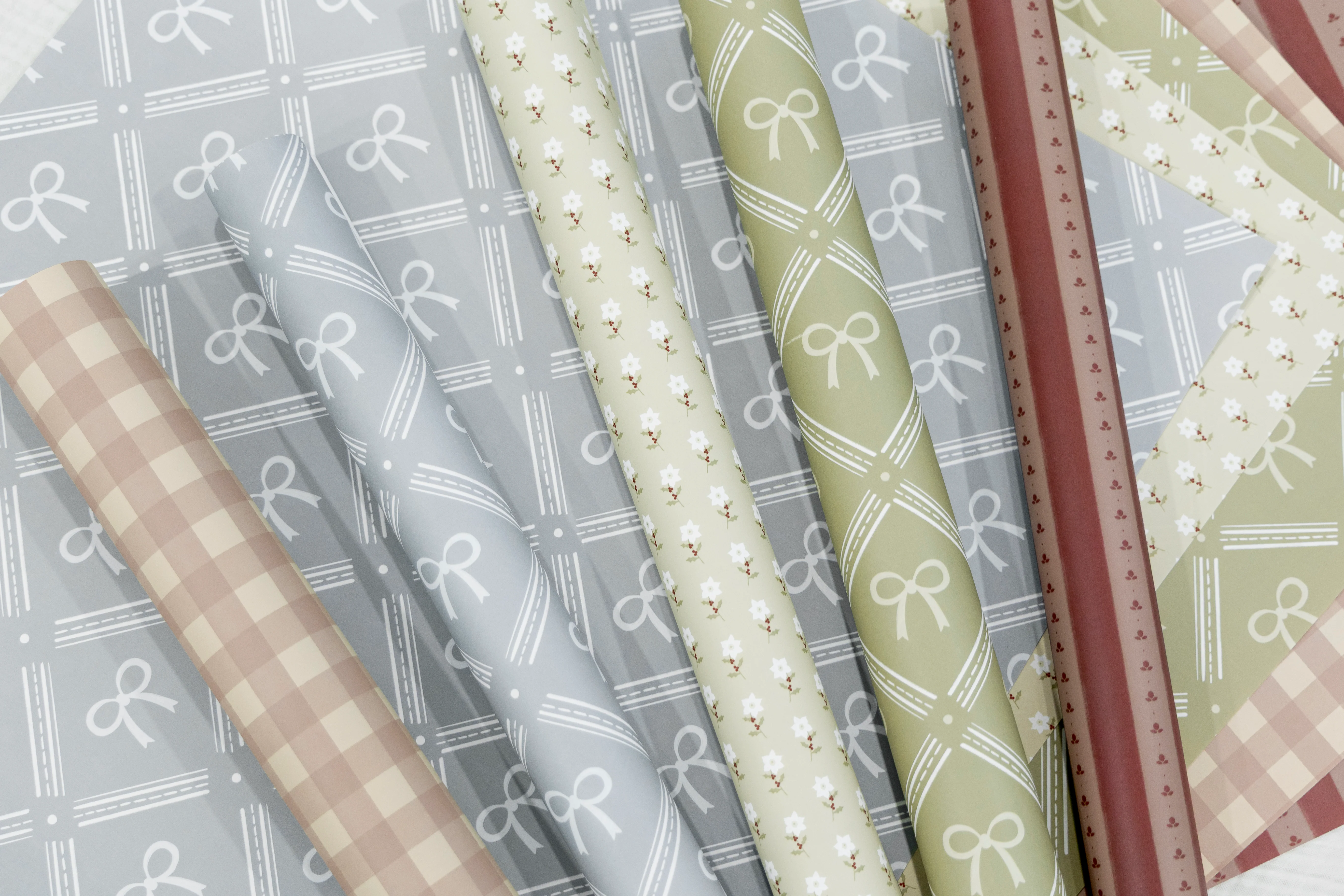 Blue Bow Patterned Gift Wrapping Paper - Image 7