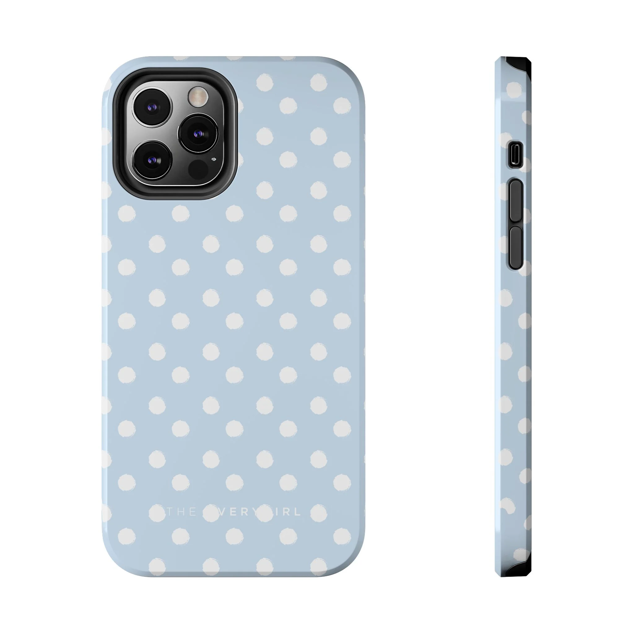 Blue & White Polka Dots Phone Case - Image 6