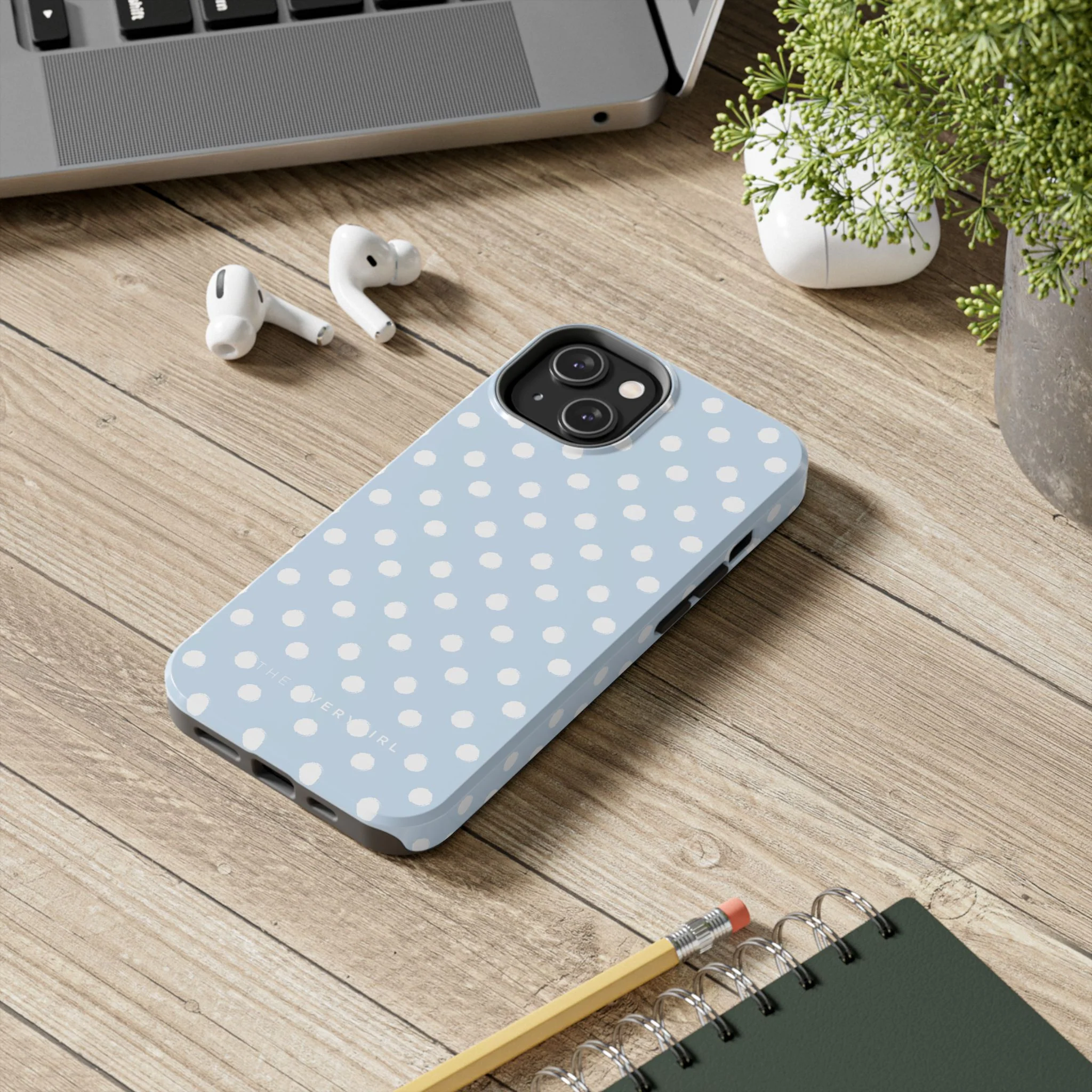 Blue & White Polka Dots Phone Case - Image 66