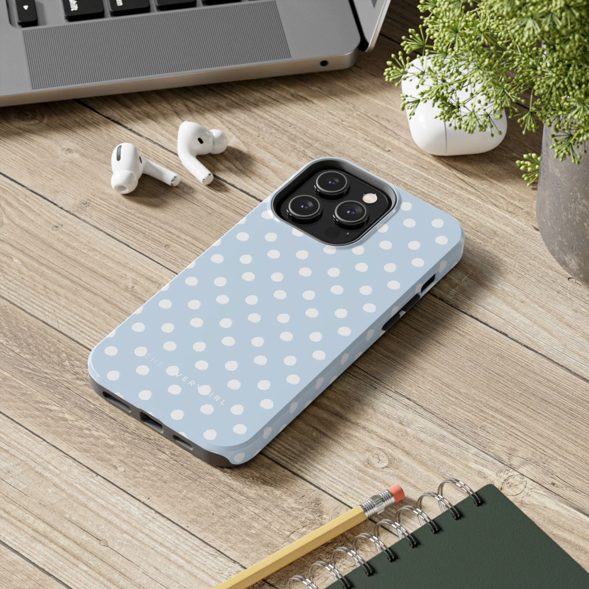 Blue & White Polka Dots Phone Case - Image 68