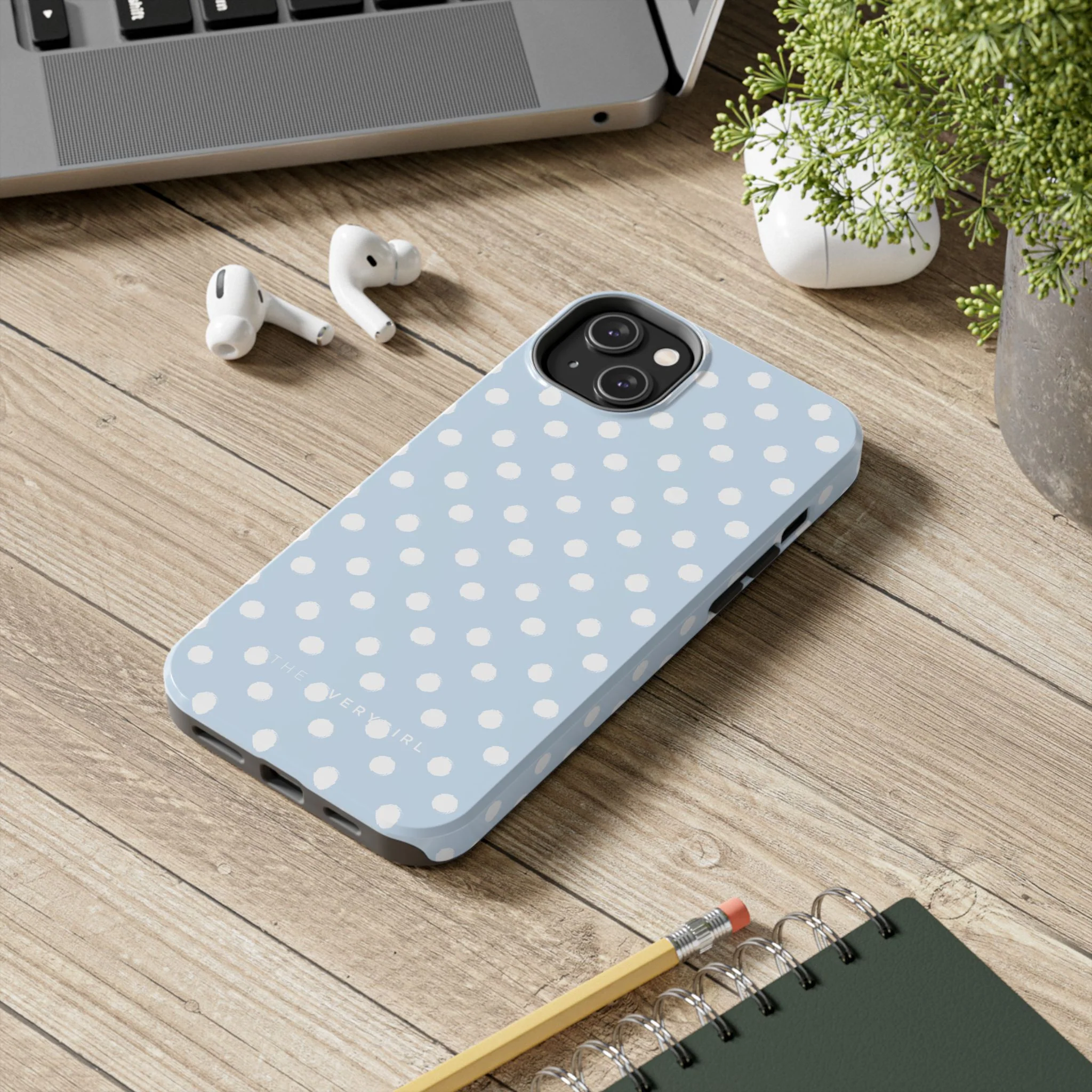 Blue & White Polka Dots Phone Case - Image 69