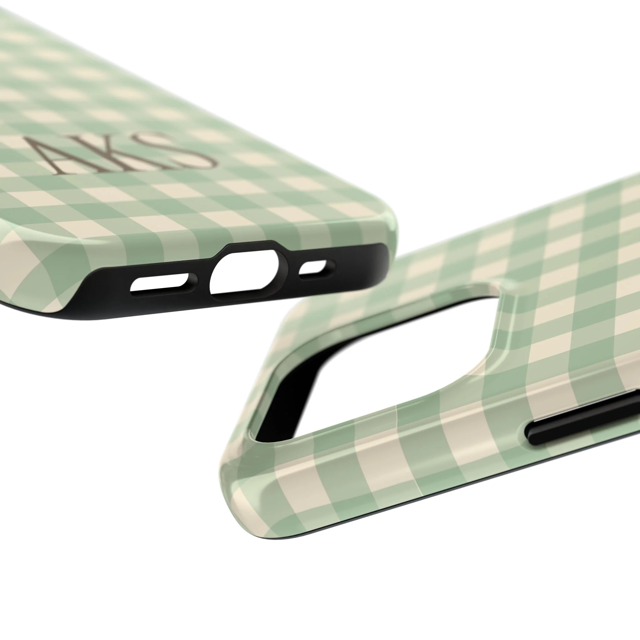 Customizable Green Gingham Phone Case - Image 15