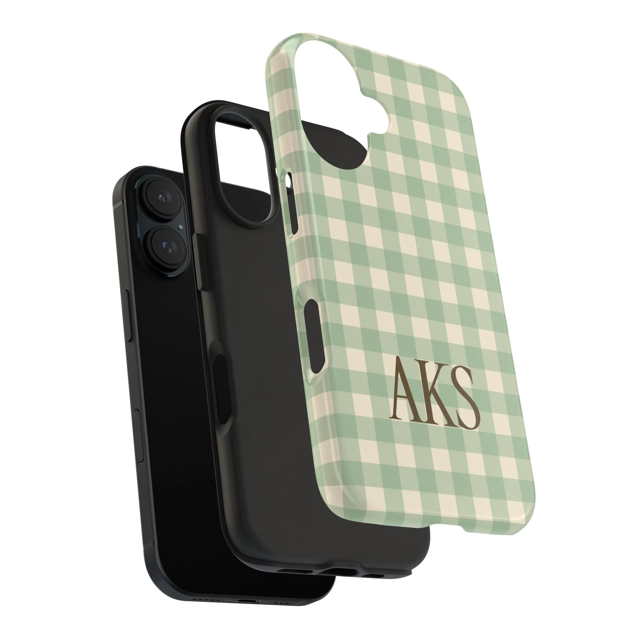 Customizable Green Gingham Phone Case - Image 22