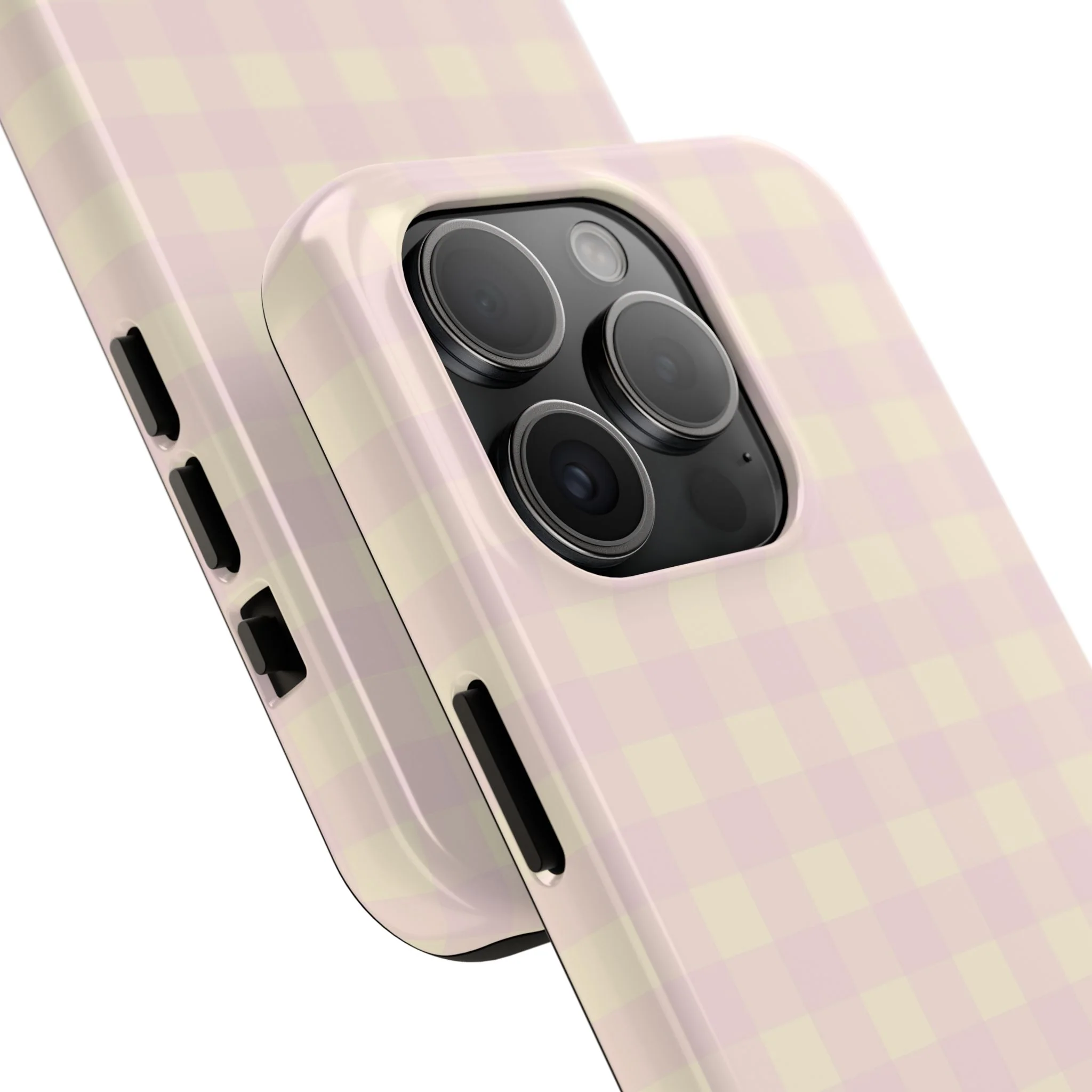 Customizable Pink & Yellow Gingham Phone Case - Image 14