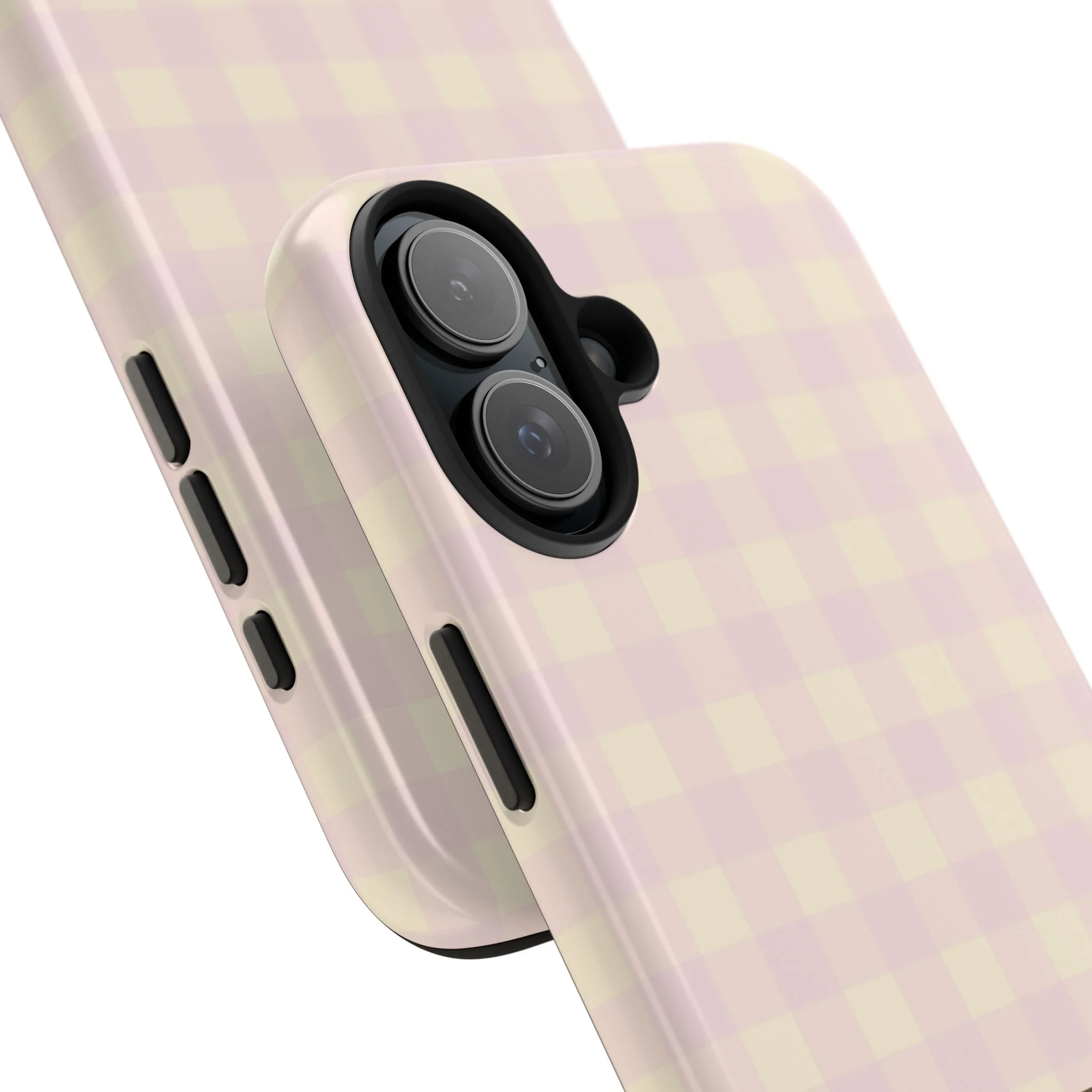 Customizable Pink & Yellow Gingham Phone Case - Image 23