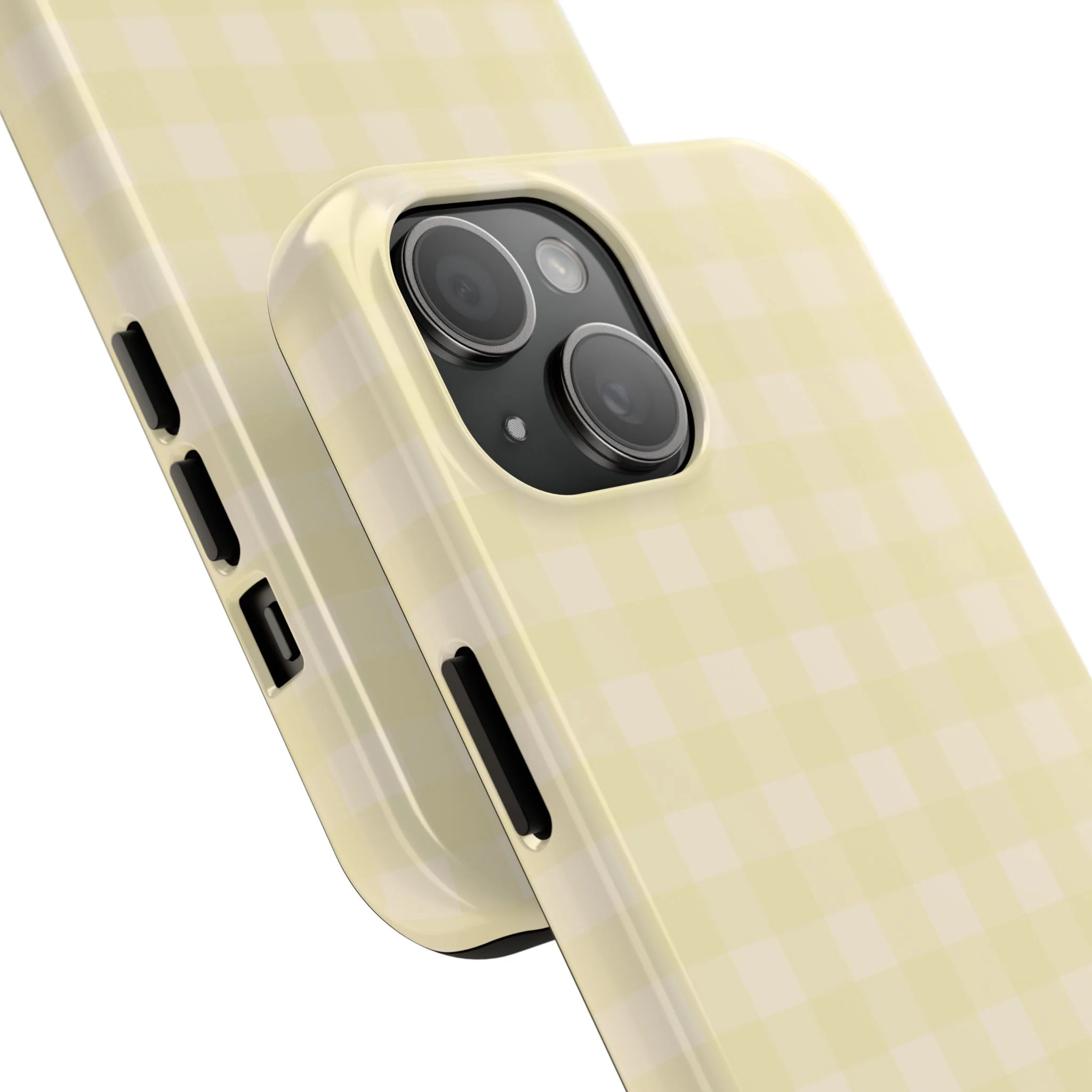 Customizable Yellow Gingham Phone Case - Image 11