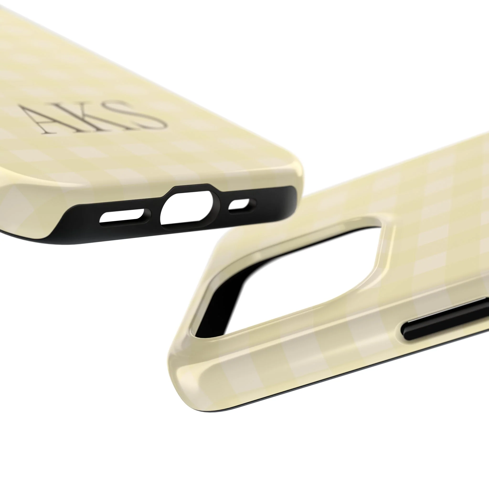 Customizable Yellow Gingham Phone Case - Image 15