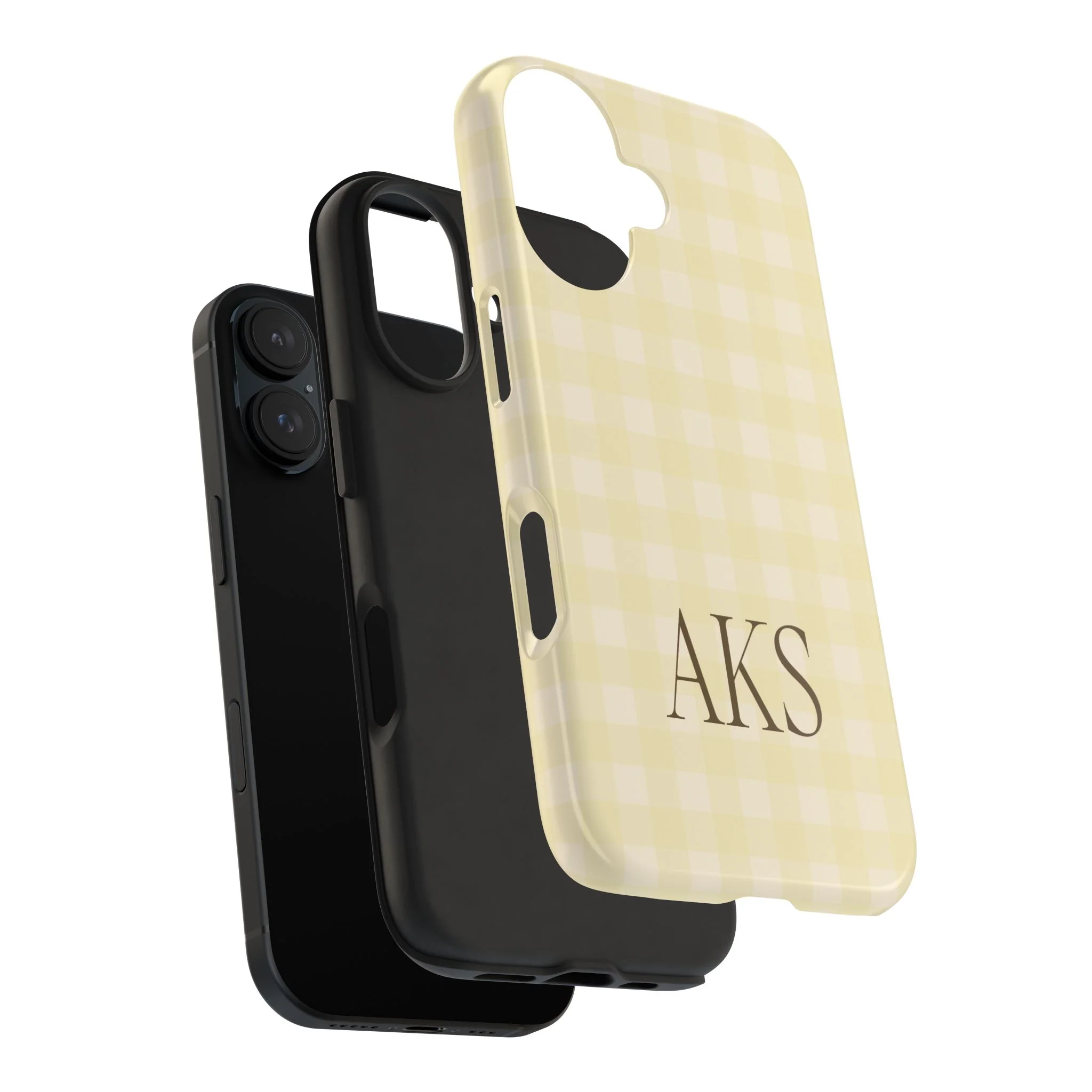 Customizable Yellow Gingham Phone Case - Image 22