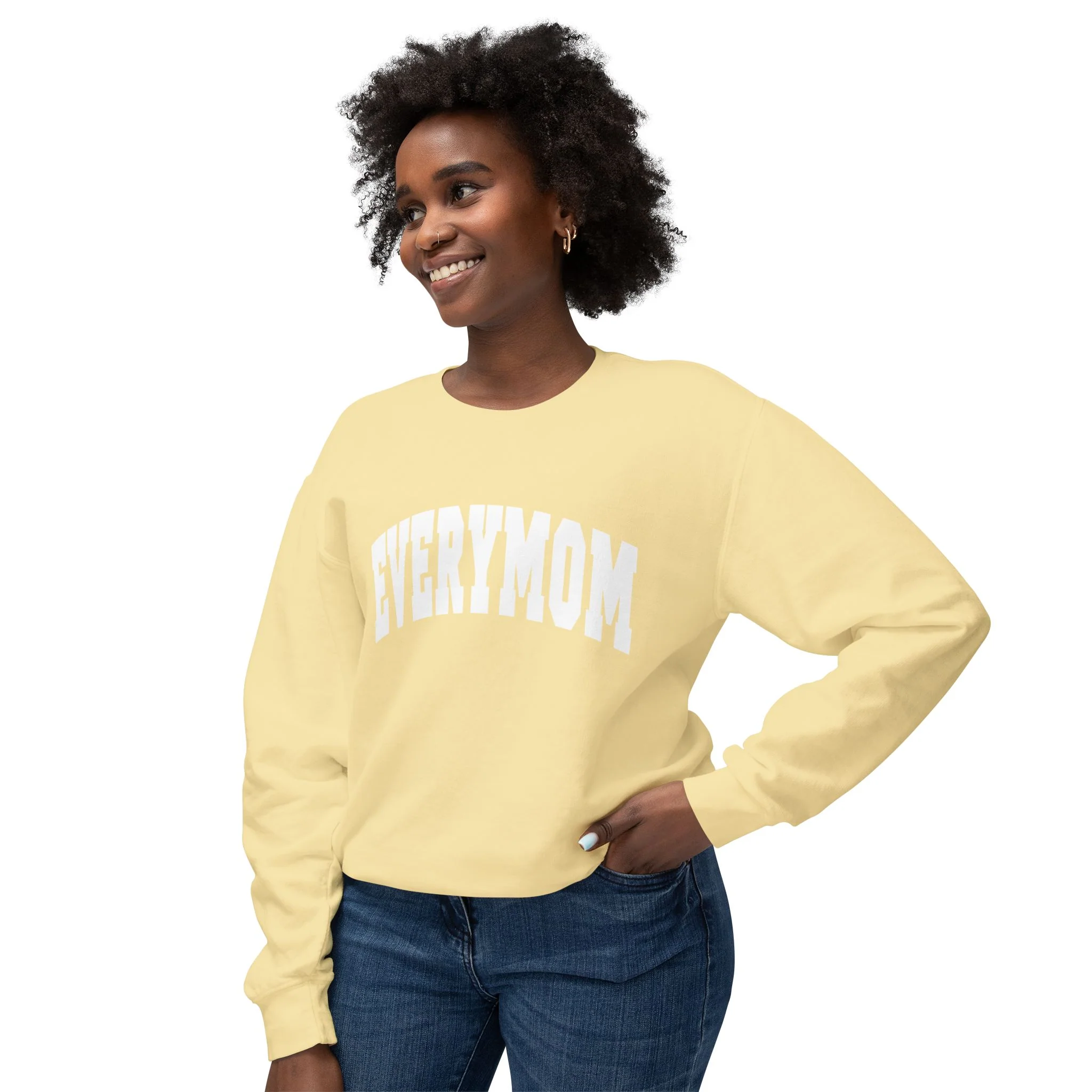 Everymom Spring Yellow Lightweight Sweatshirt Regular - Image 3
