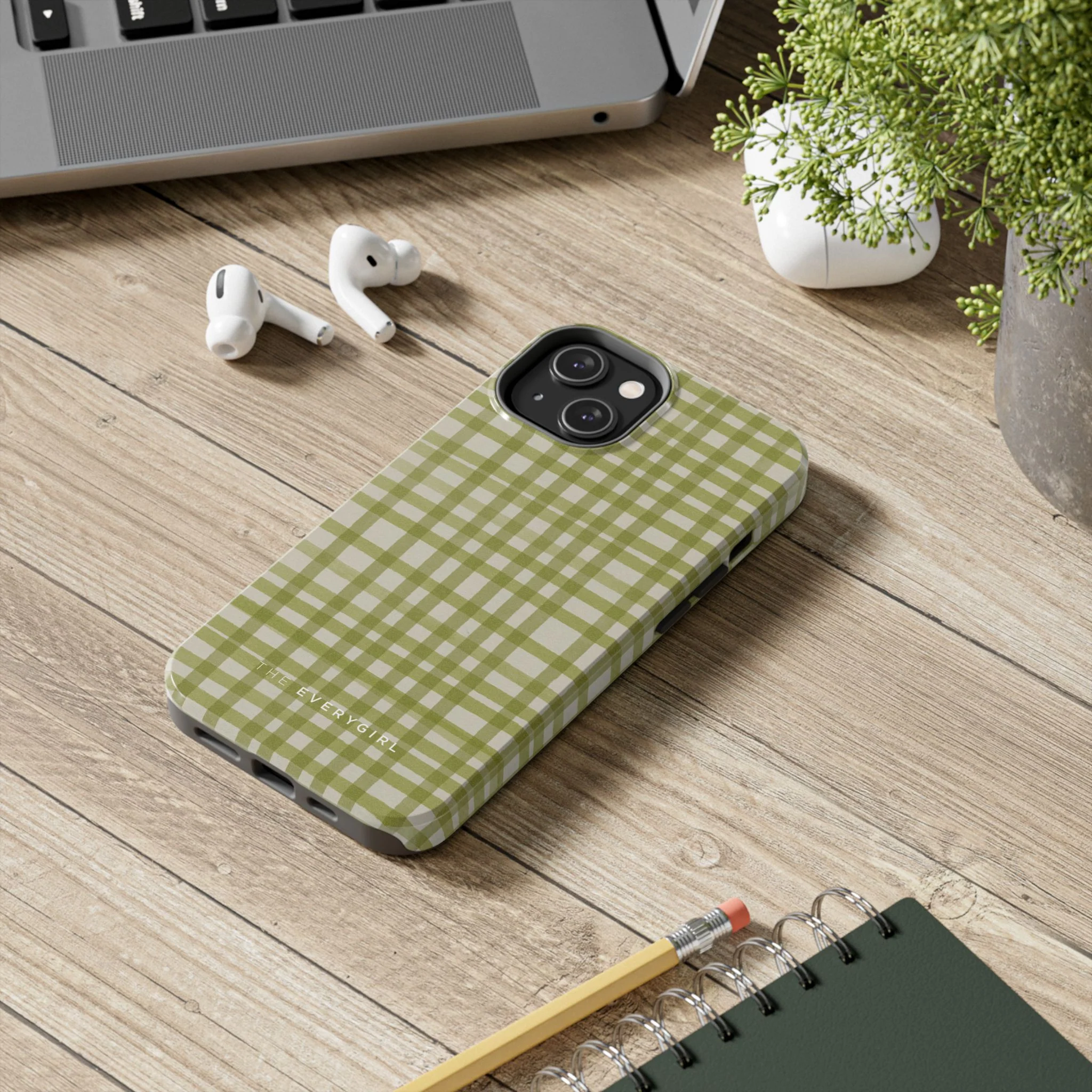 Green Gingham Phone Case - Image 66