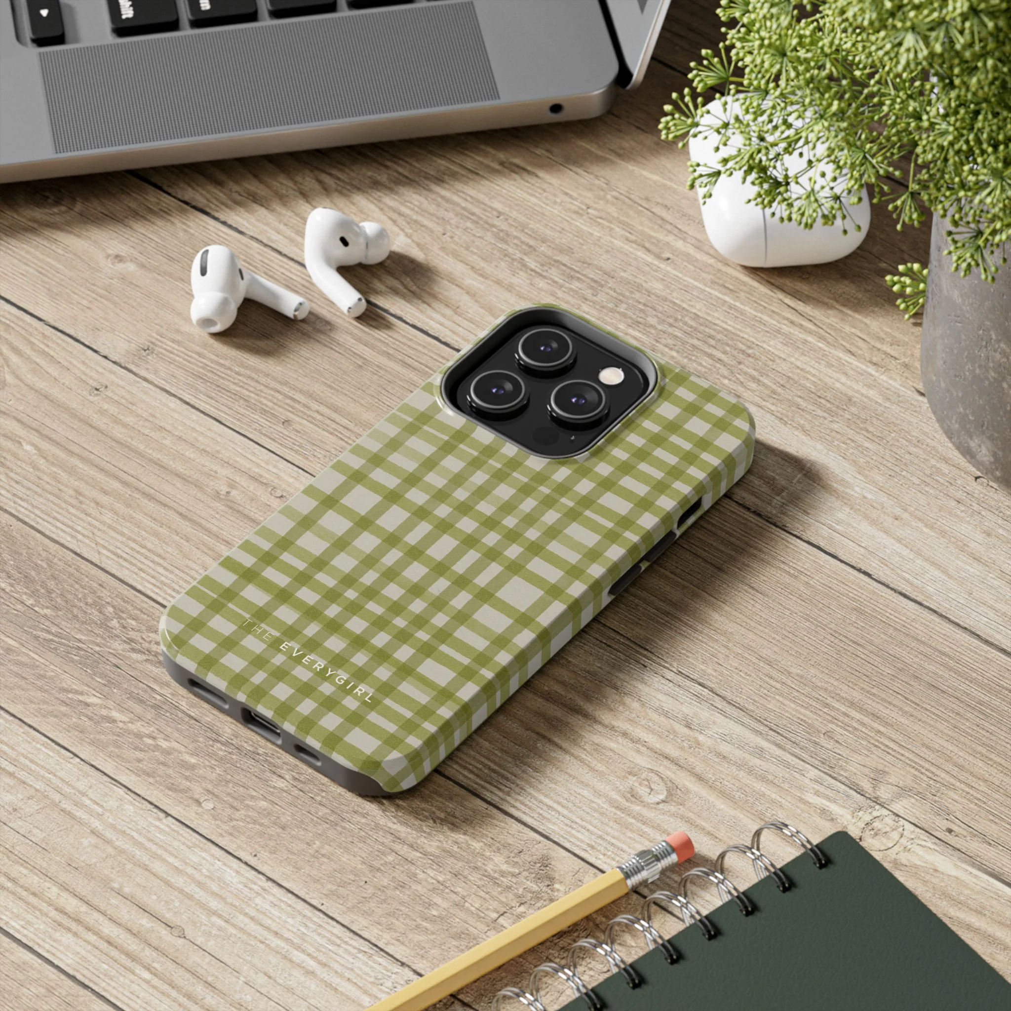 Green Gingham Phone Case - Image 67