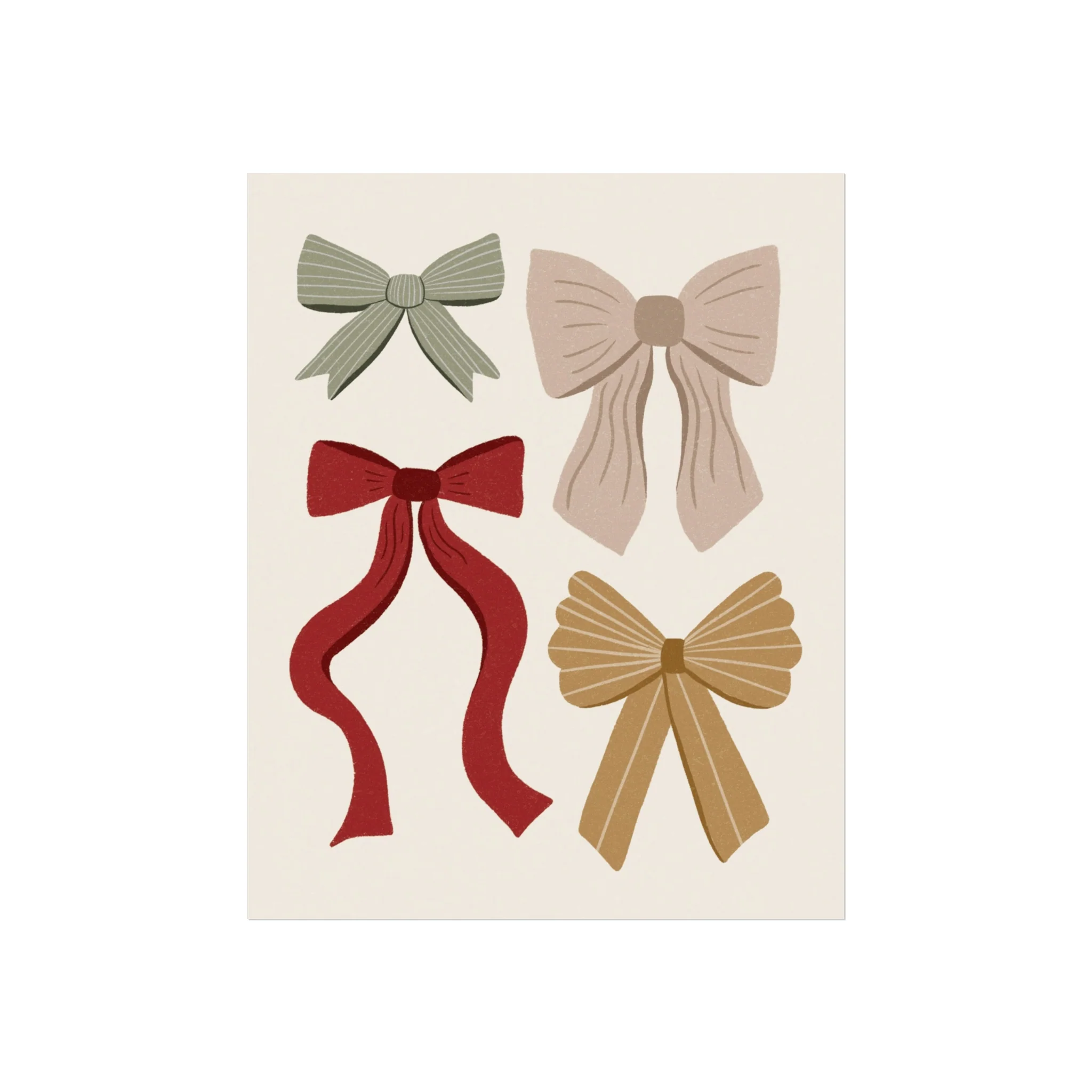 Holiday Bows Wall Art Print - Image 3
