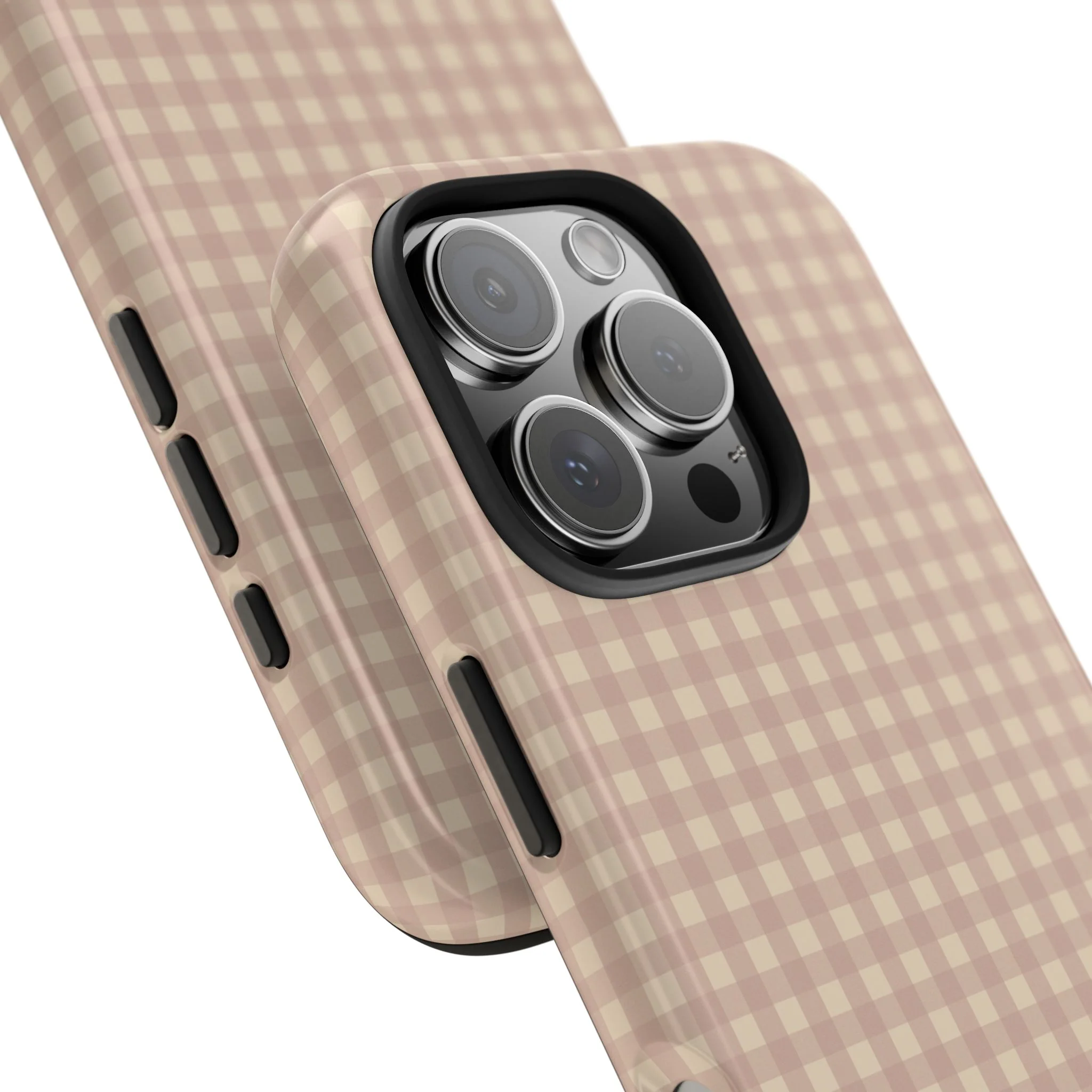 Neutral Blush Gingham IPhone Case - Image 104