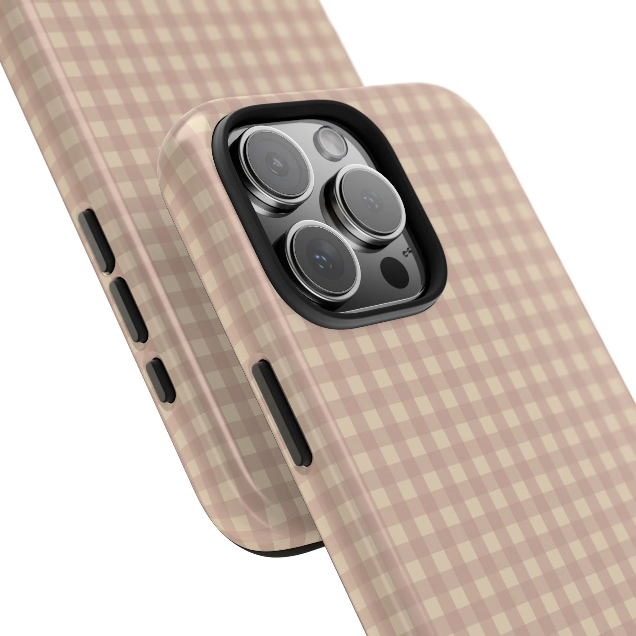 Neutral Blush Gingham IPhone Case - Image 106