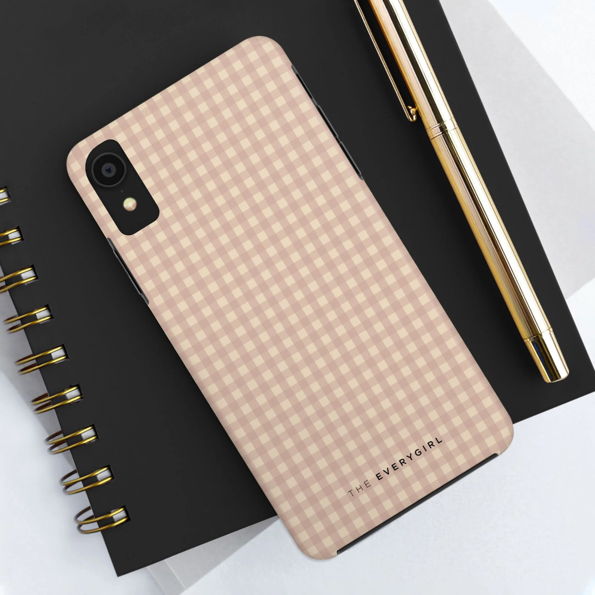 Neutral Blush Gingham IPhone Case - Image 40