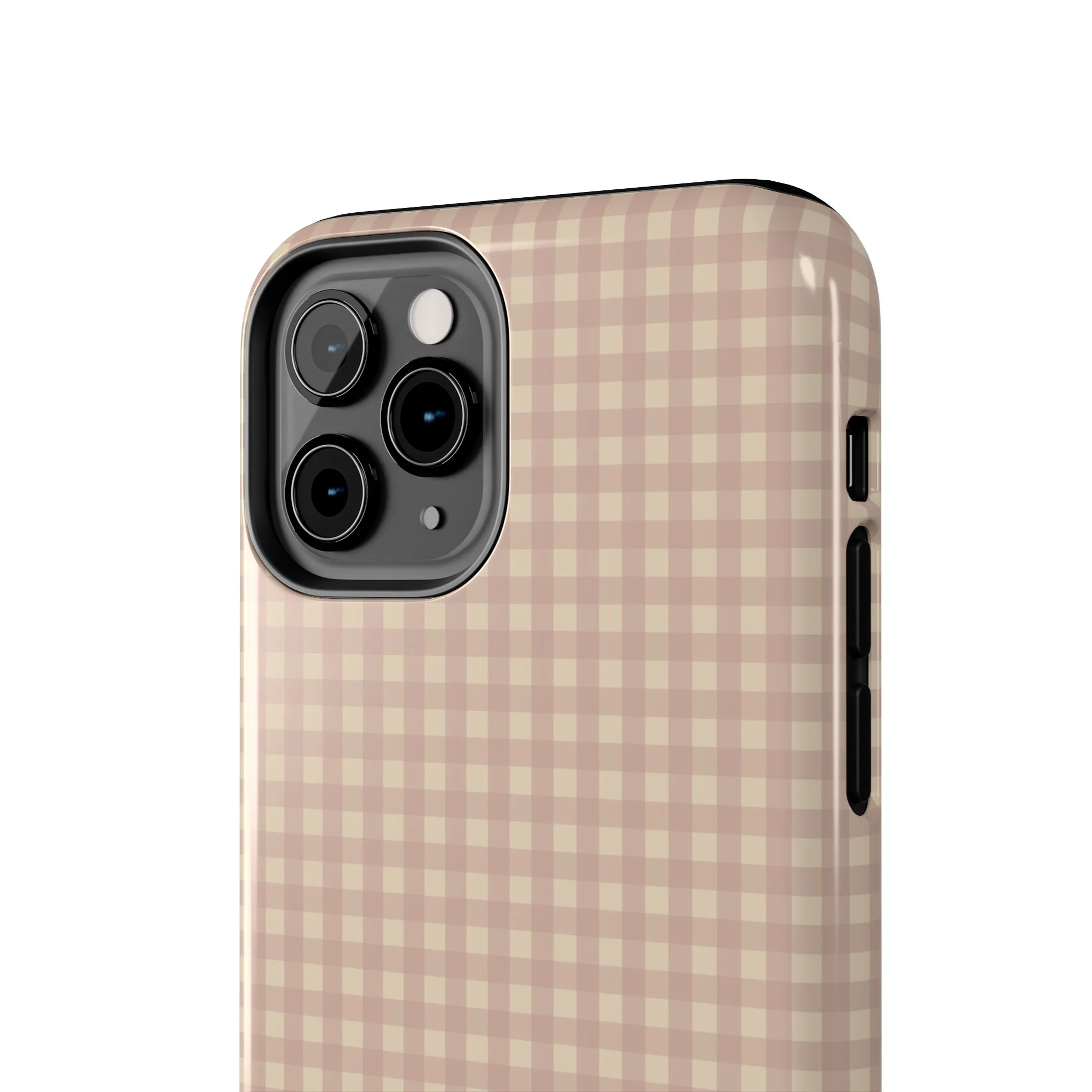 Neutral Blush Gingham IPhone Case - Image 48