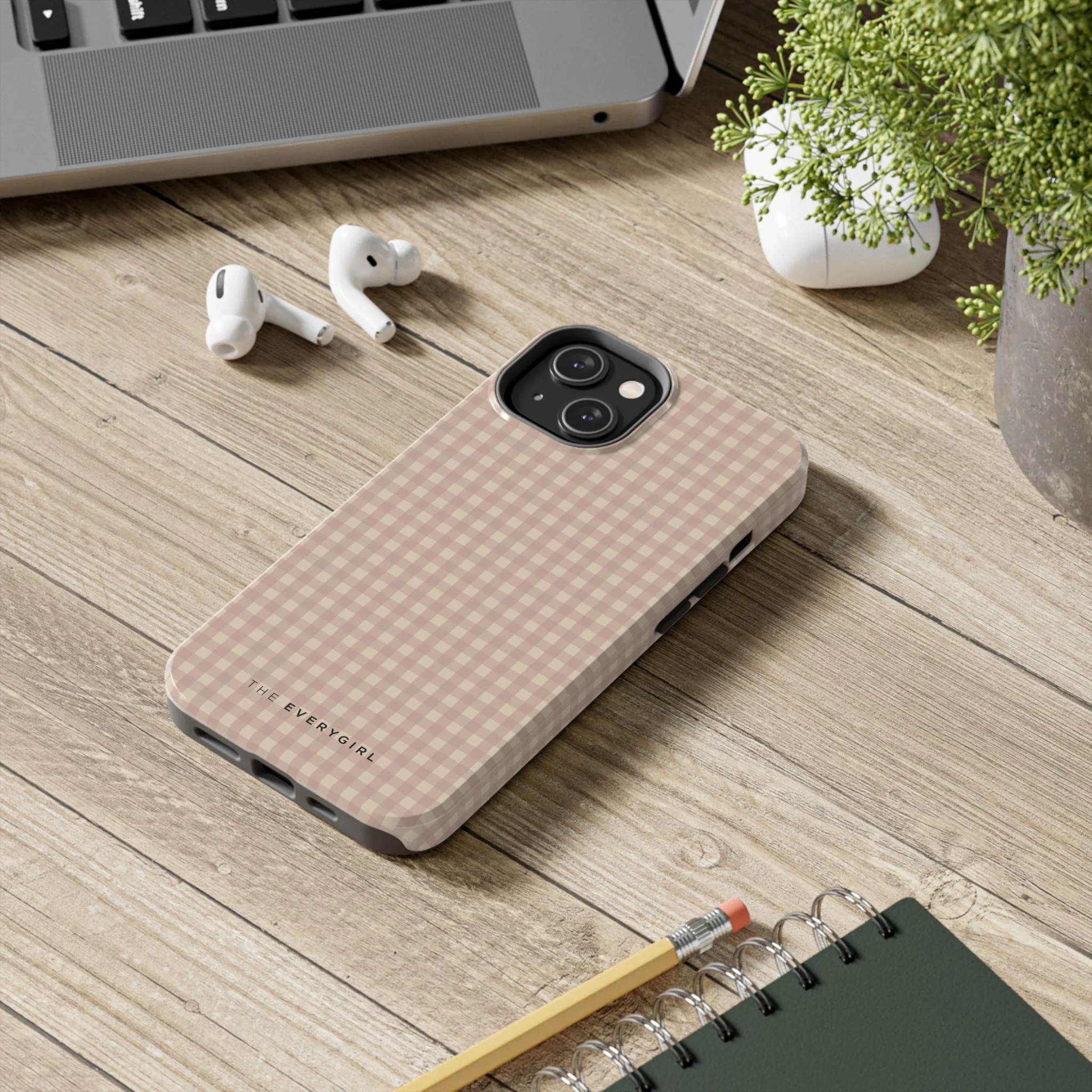 Neutral Blush Gingham IPhone Case - Image 76