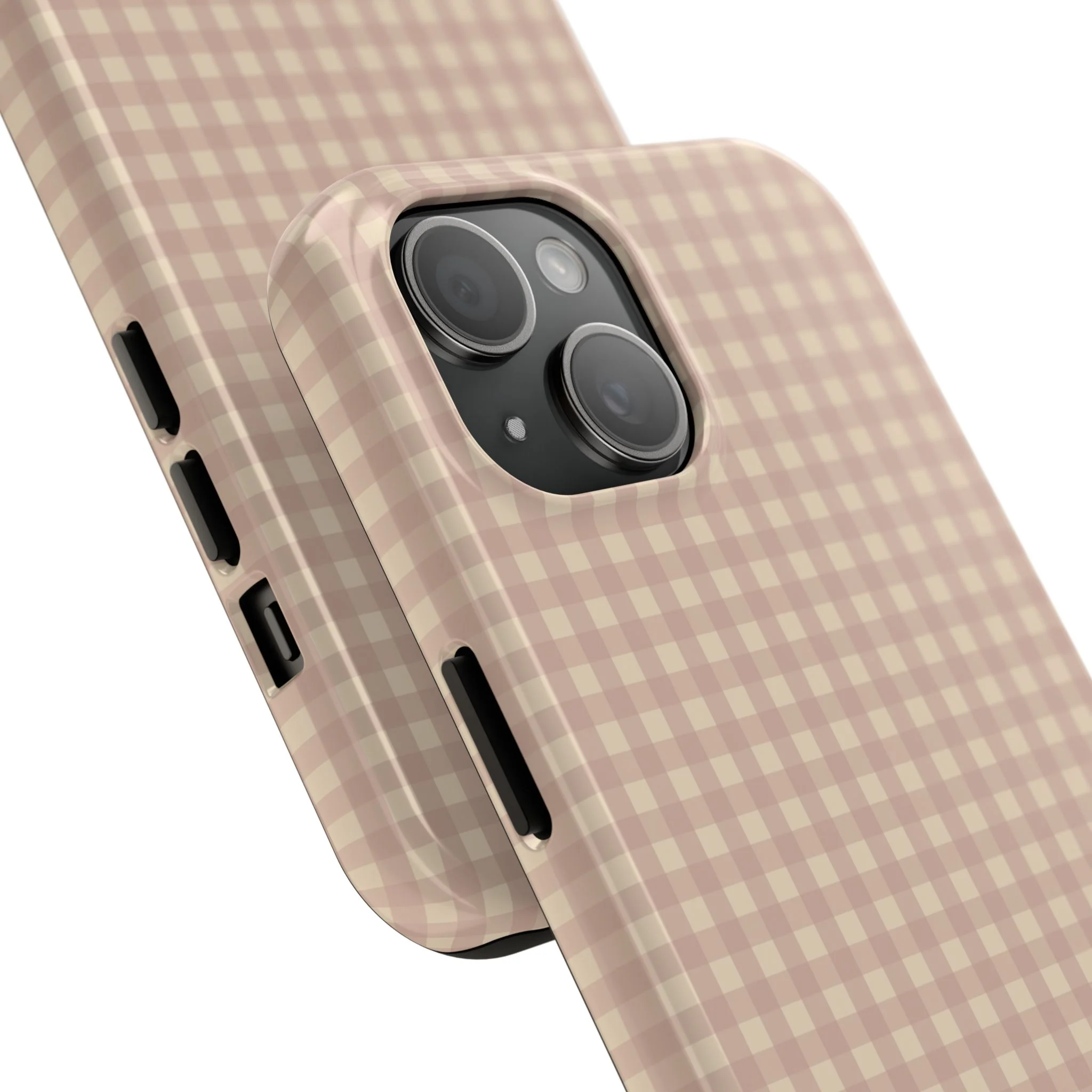 Neutral Blush Gingham IPhone Case - Image 80