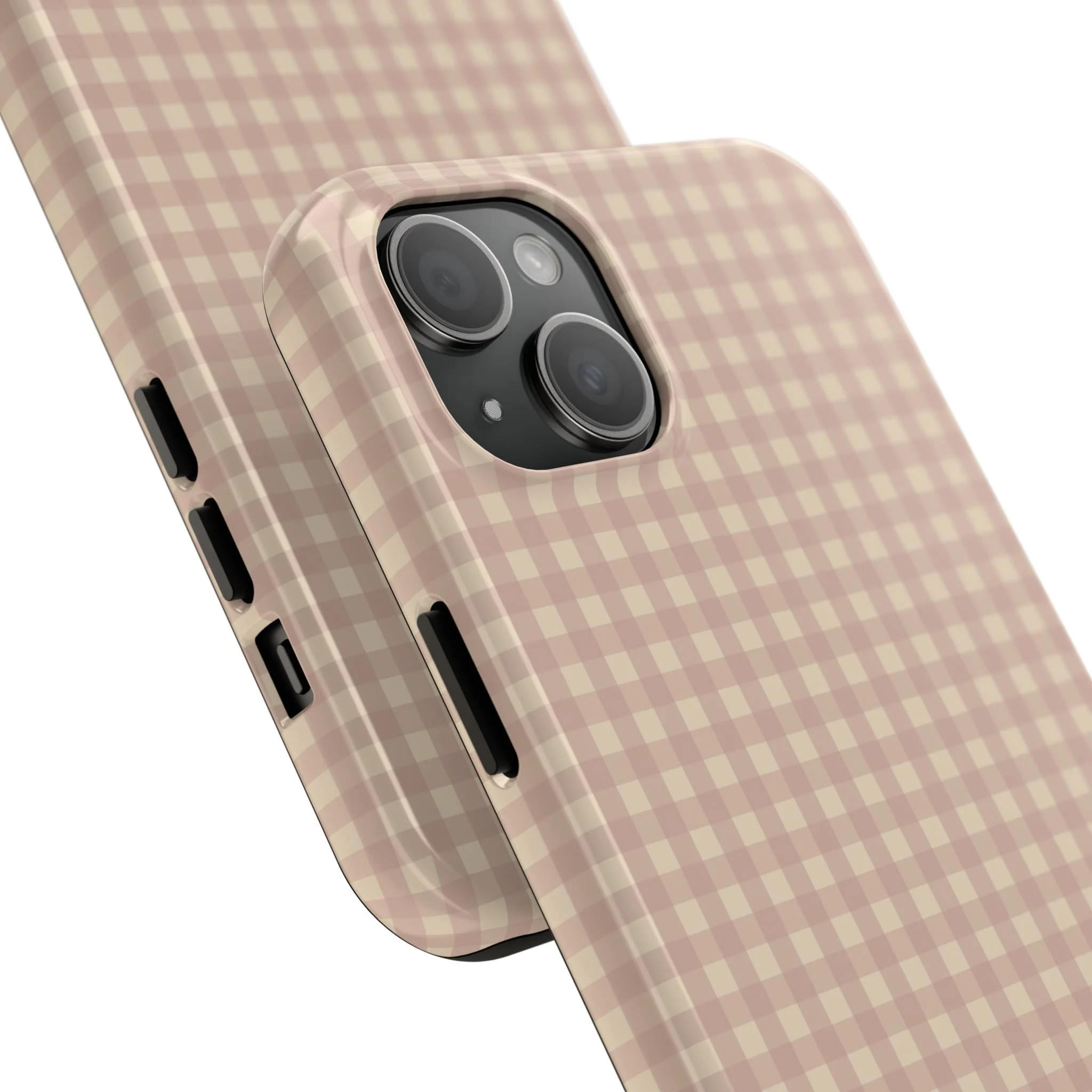 Neutral Blush Gingham IPhone Case - Image 86