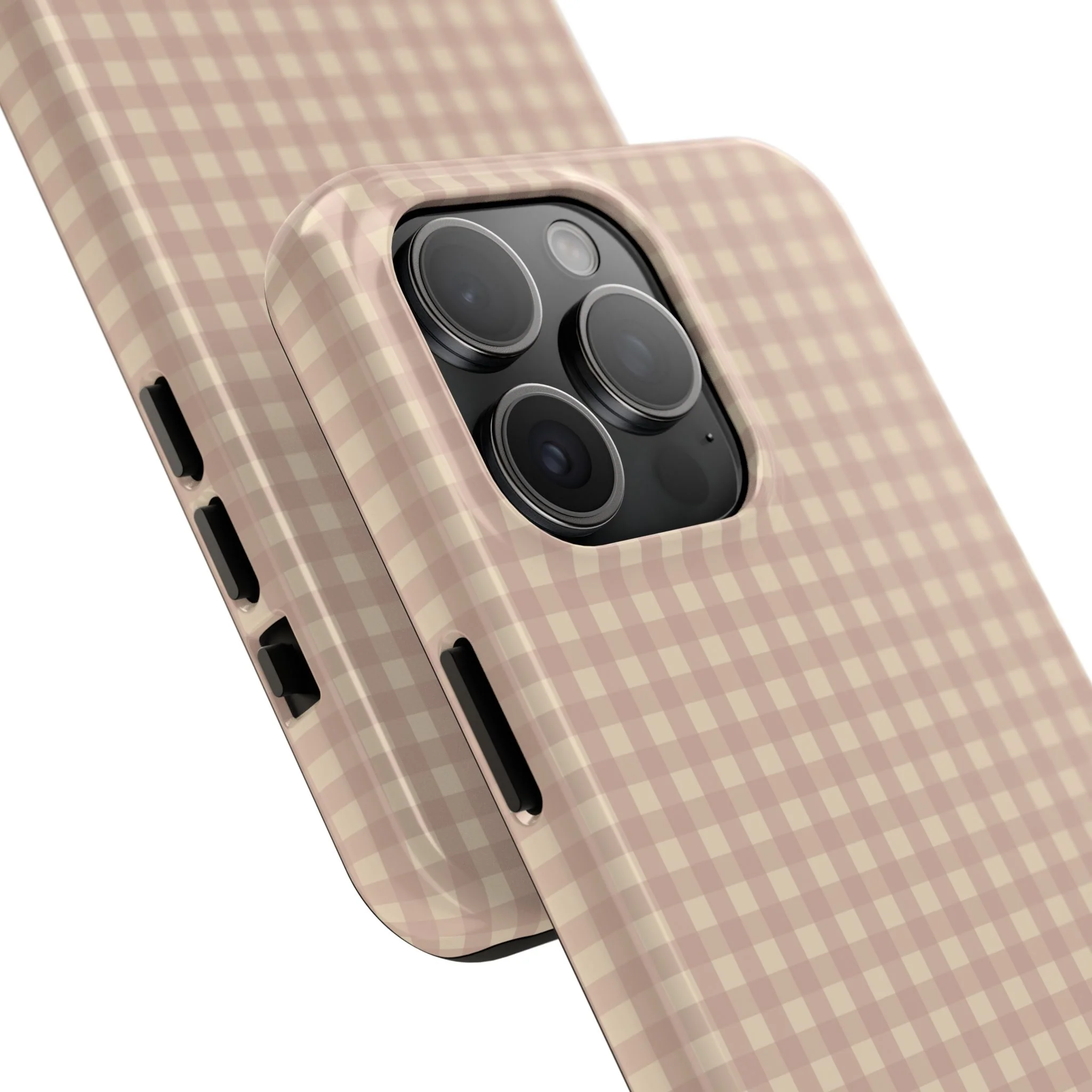 Neutral Blush Gingham IPhone Case - Image 89