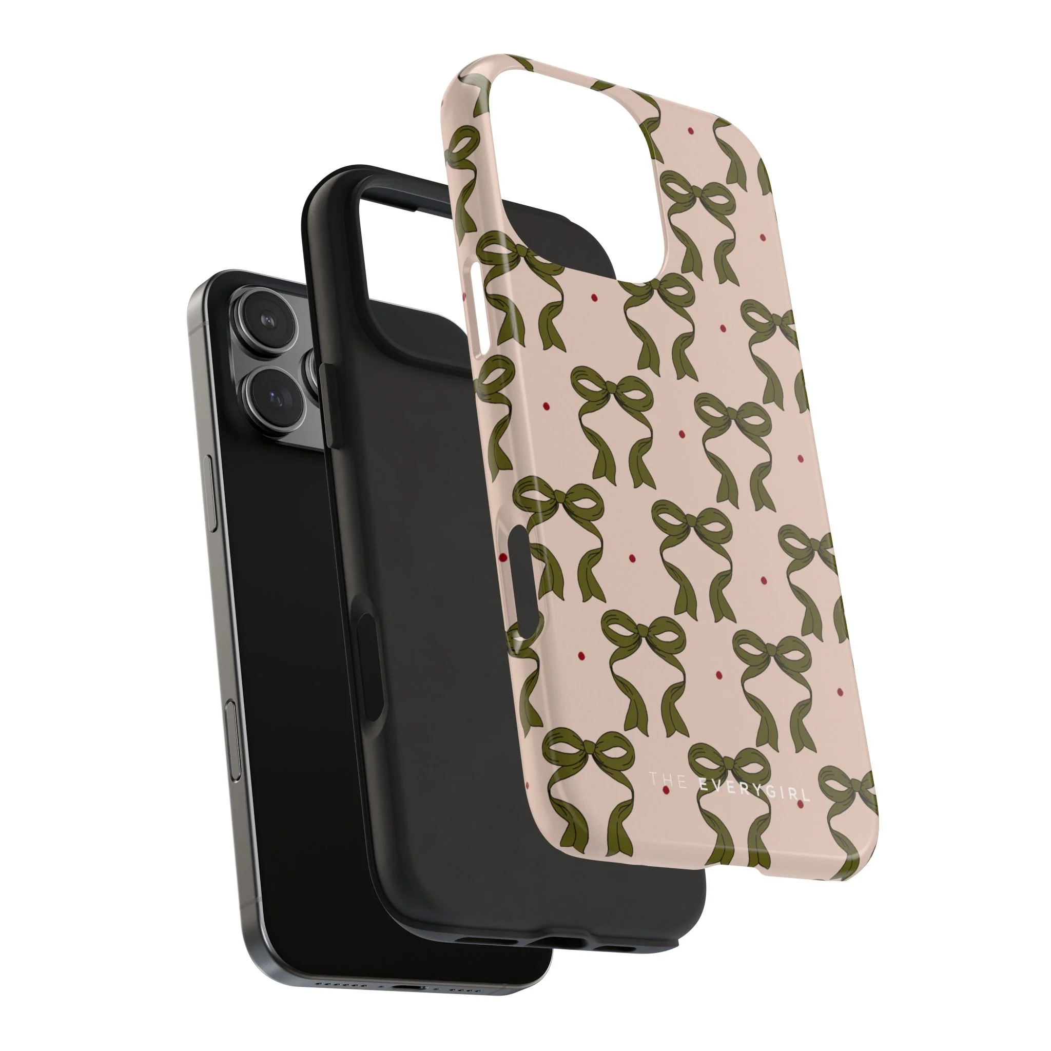 Pink & Green Bows IPhone Case - Image 107