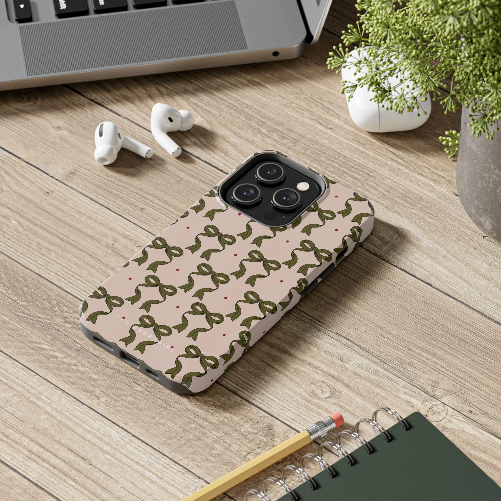 Pink & Green Bows IPhone Case - Image 77