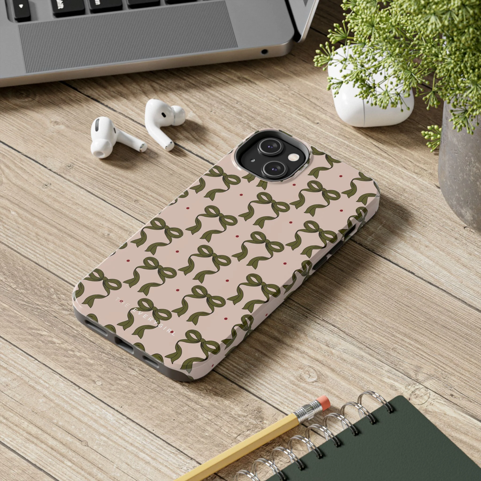 Pink & Green Bows IPhone Case - Image 79
