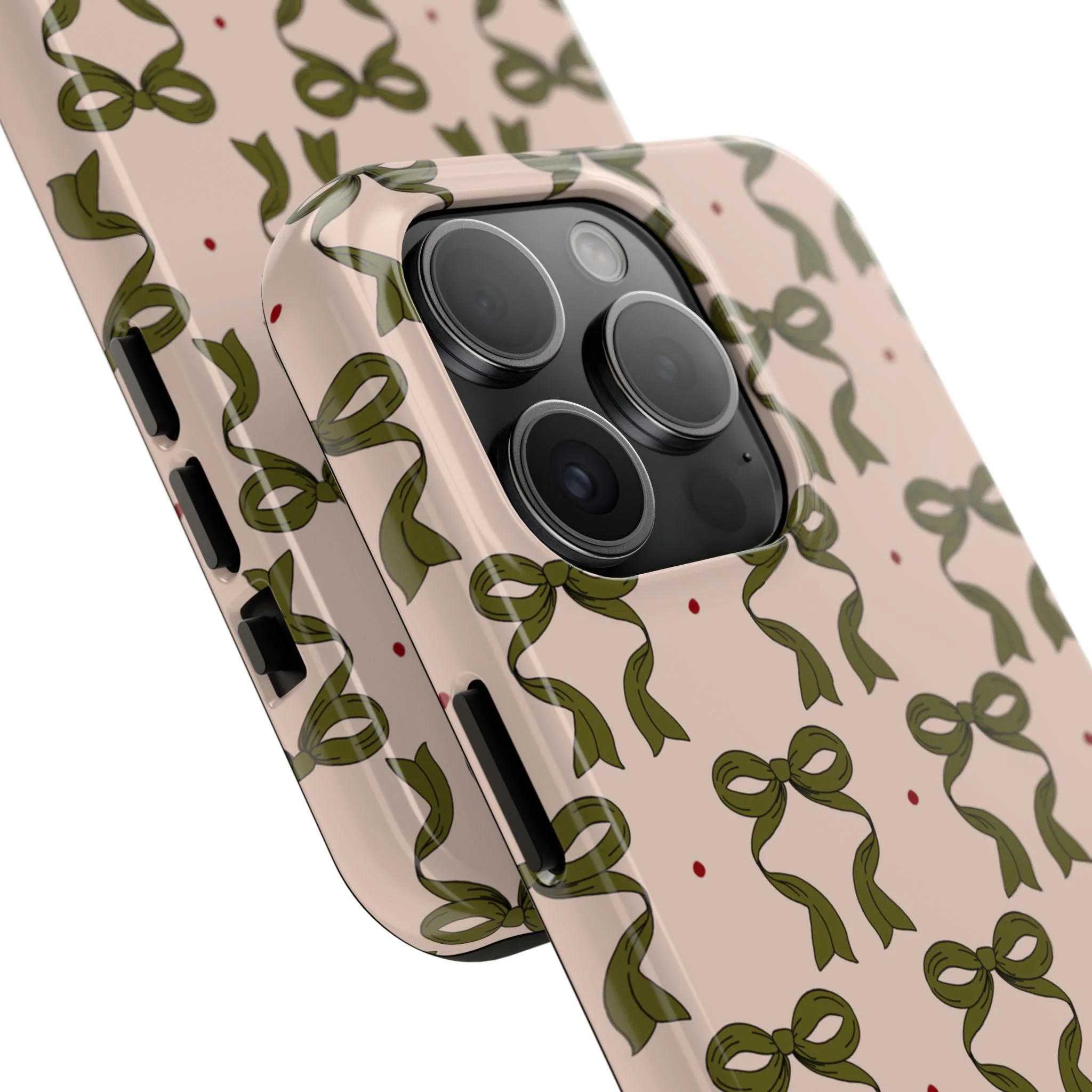 Pink & Green Bows IPhone Case - Image 83