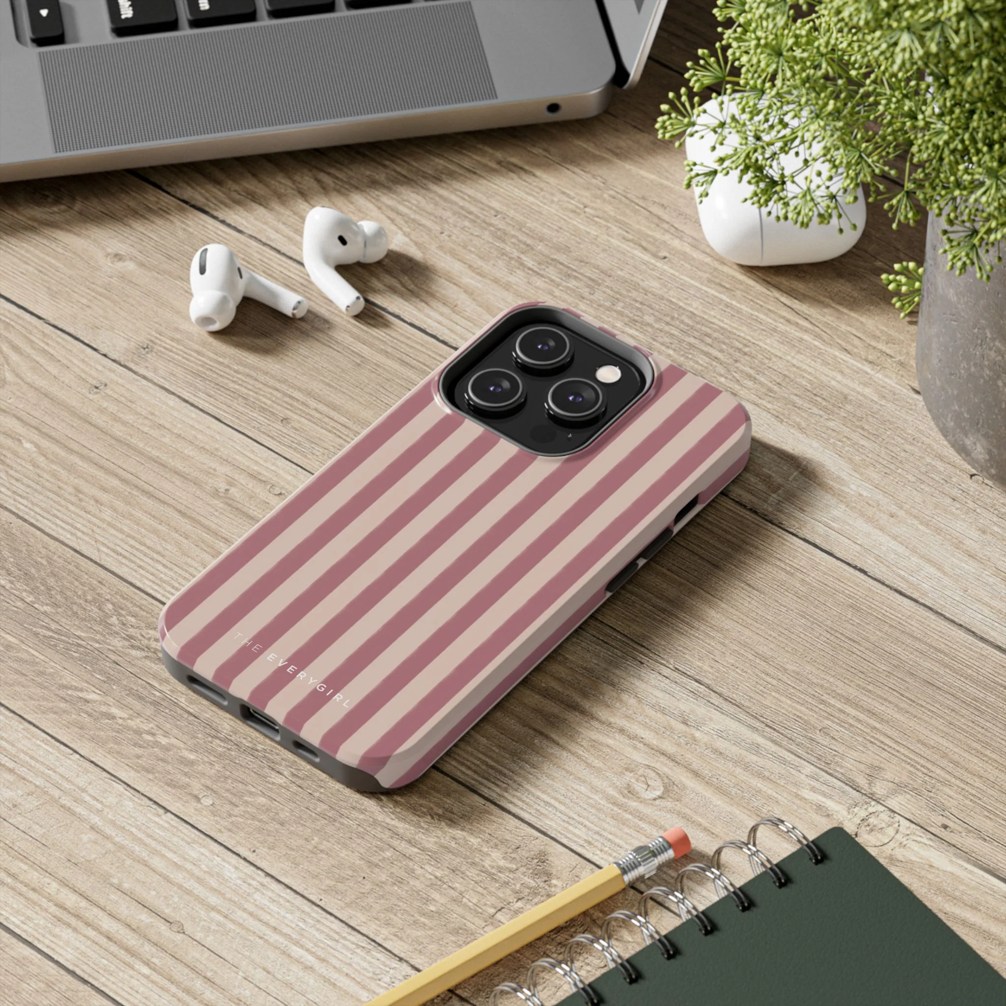 Tone on Tone Pink Stripes IPhone Case - Image 77