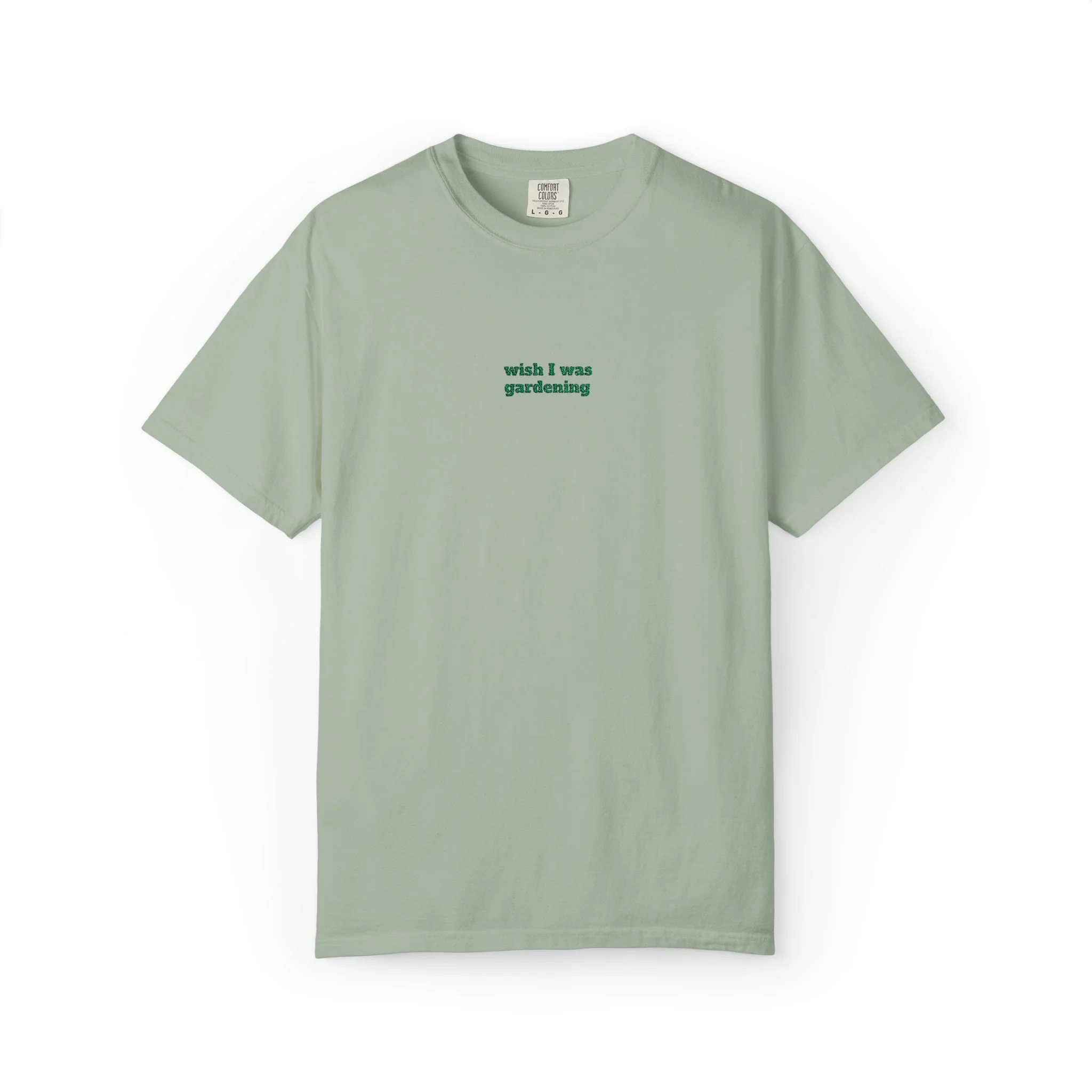 Wish I Was Gardening Embroidered Tee - Image 3