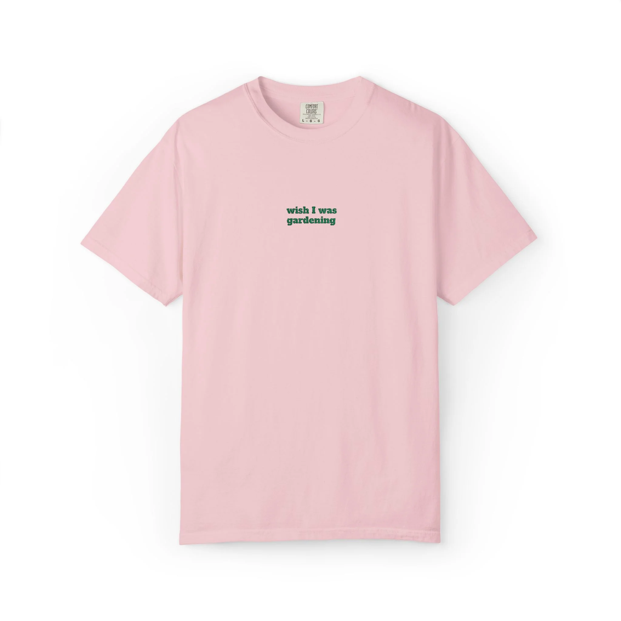 Wish I Was Gardening Embroidered Tee - Image 4