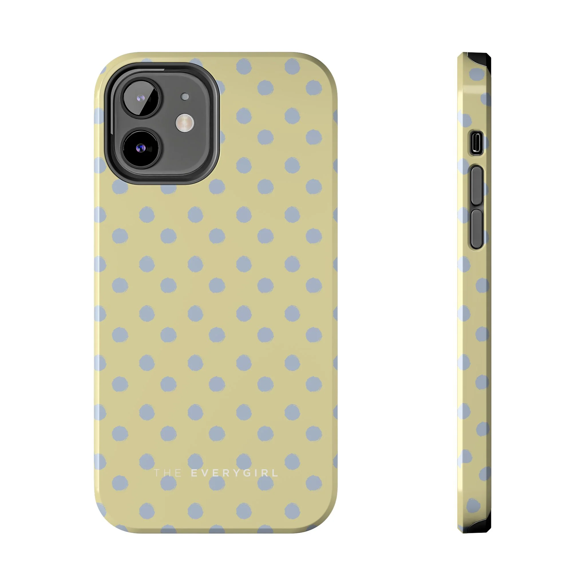Yellow & Blue Polka Dots Phone Case - Image 4