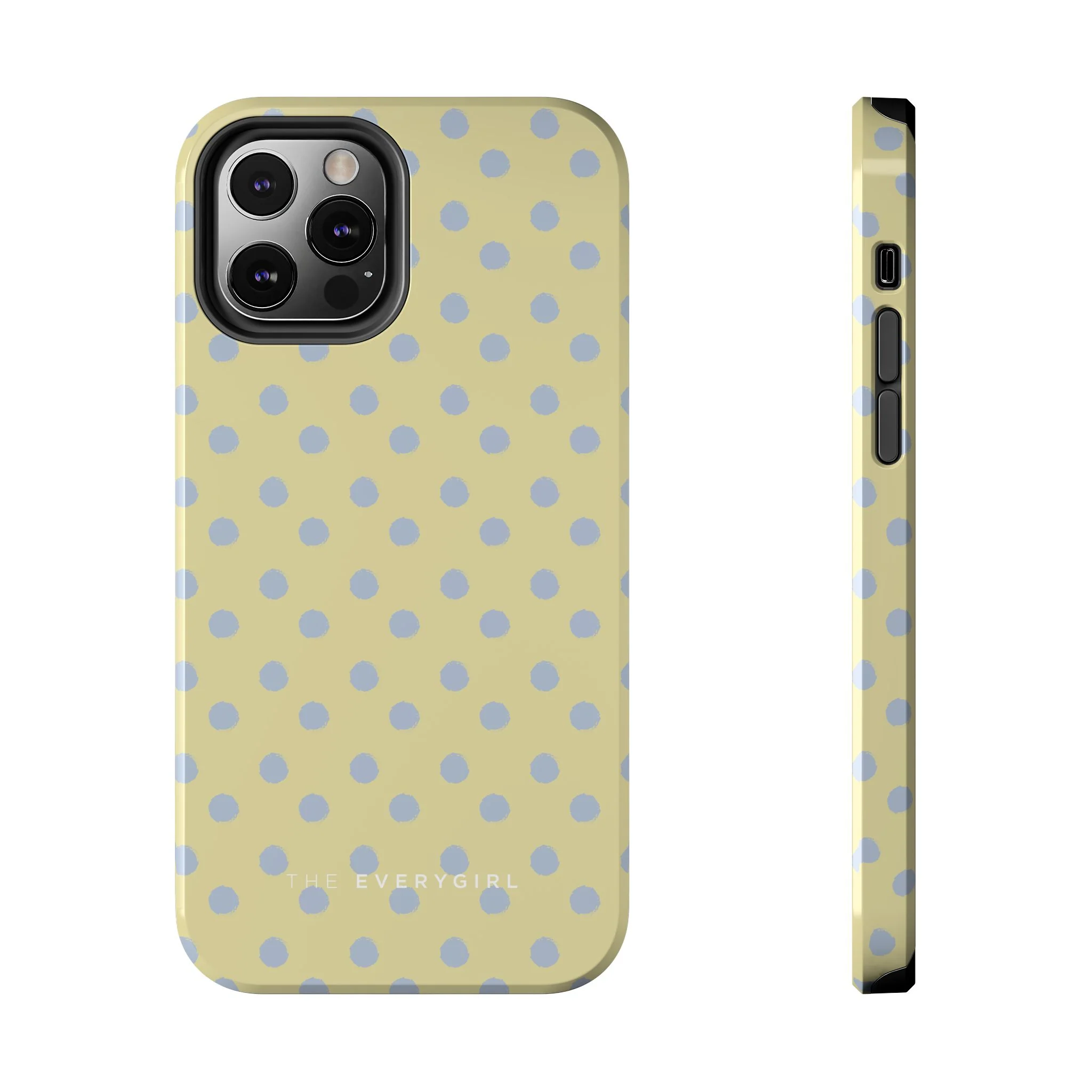 Yellow & Blue Polka Dots Phone Case - Image 6