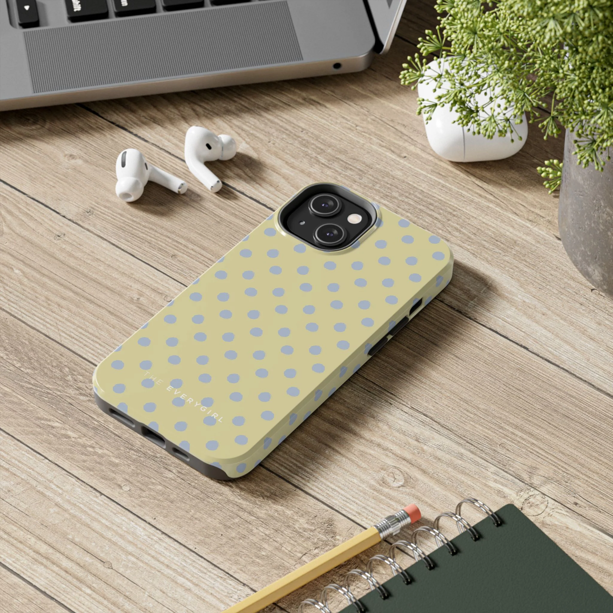 Yellow & Blue Polka Dots Phone Case - Image 66