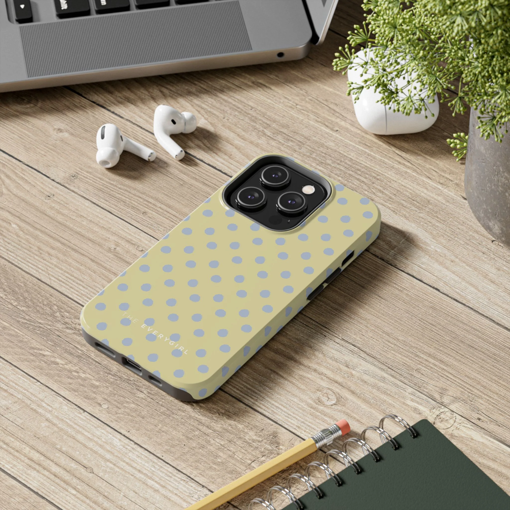 Yellow & Blue Polka Dots Phone Case - Image 67