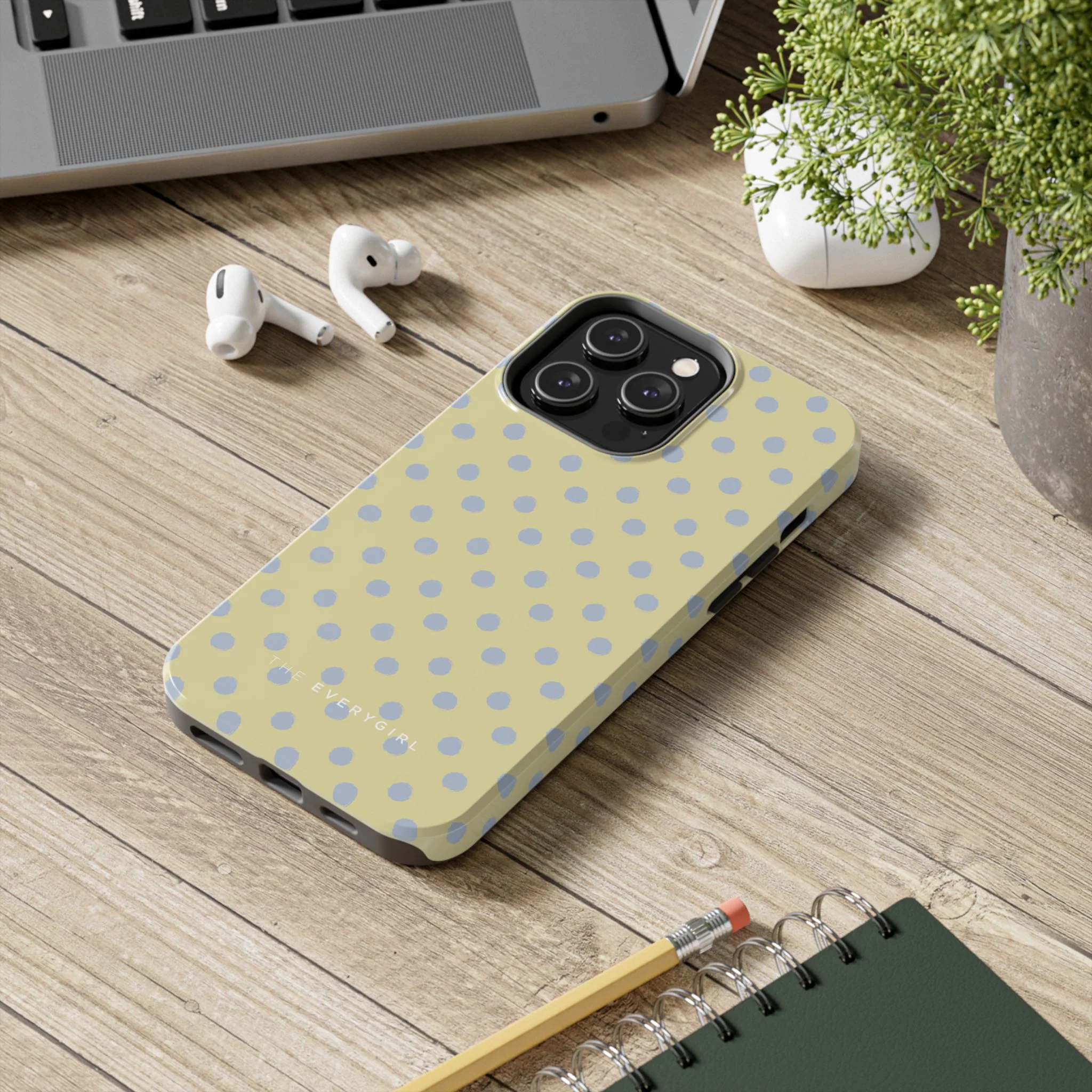 Yellow & Blue Polka Dots Phone Case - Image 68