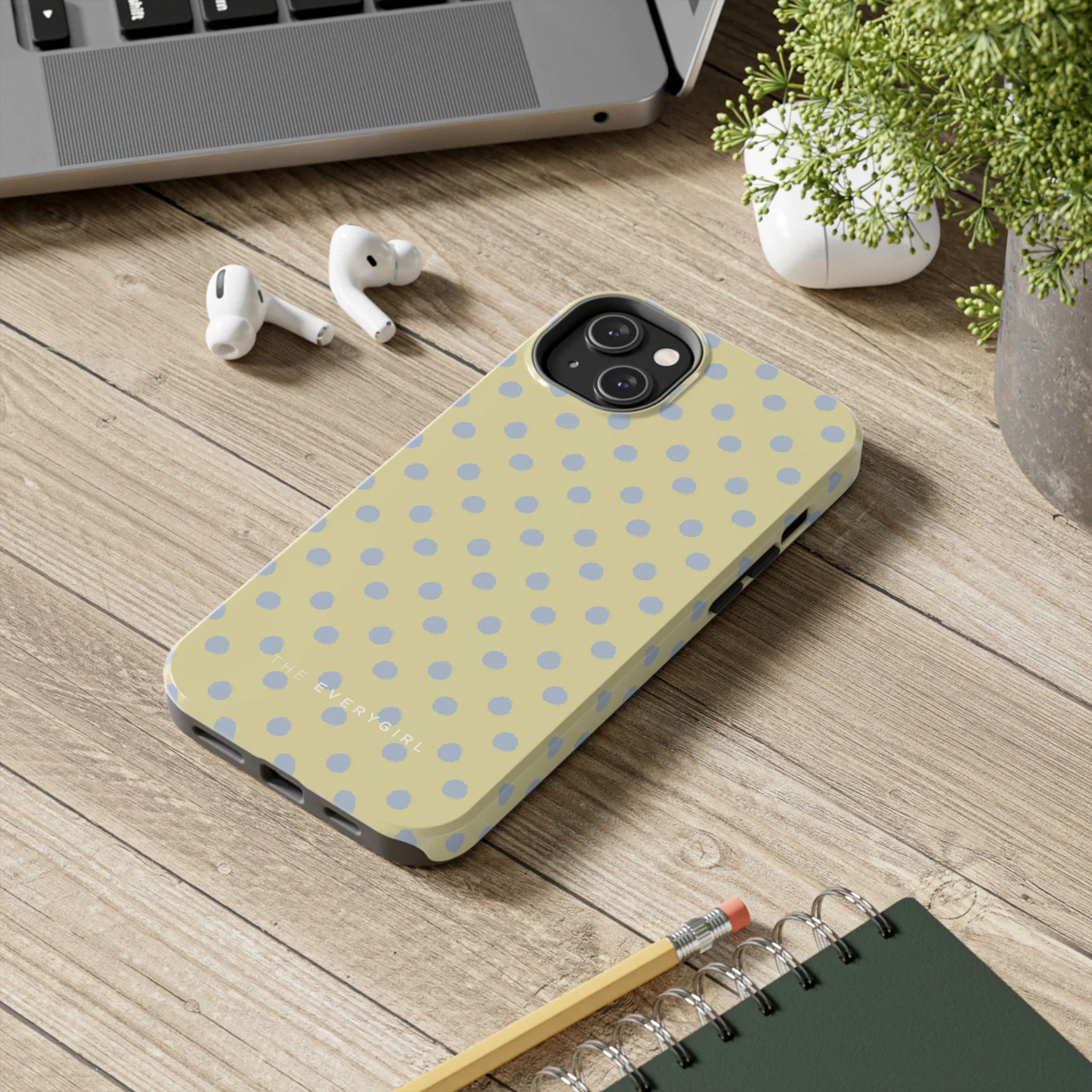 Yellow & Blue Polka Dots Phone Case - Image 69