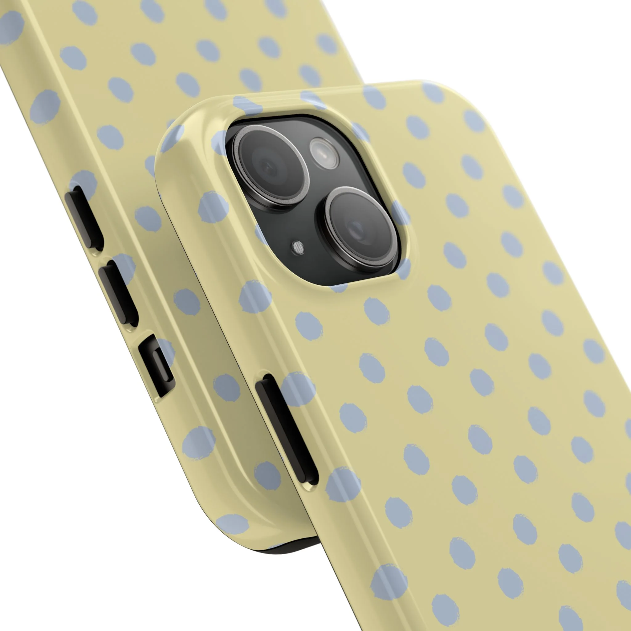 Yellow & Blue Polka Dots Phone Case - Image 70
