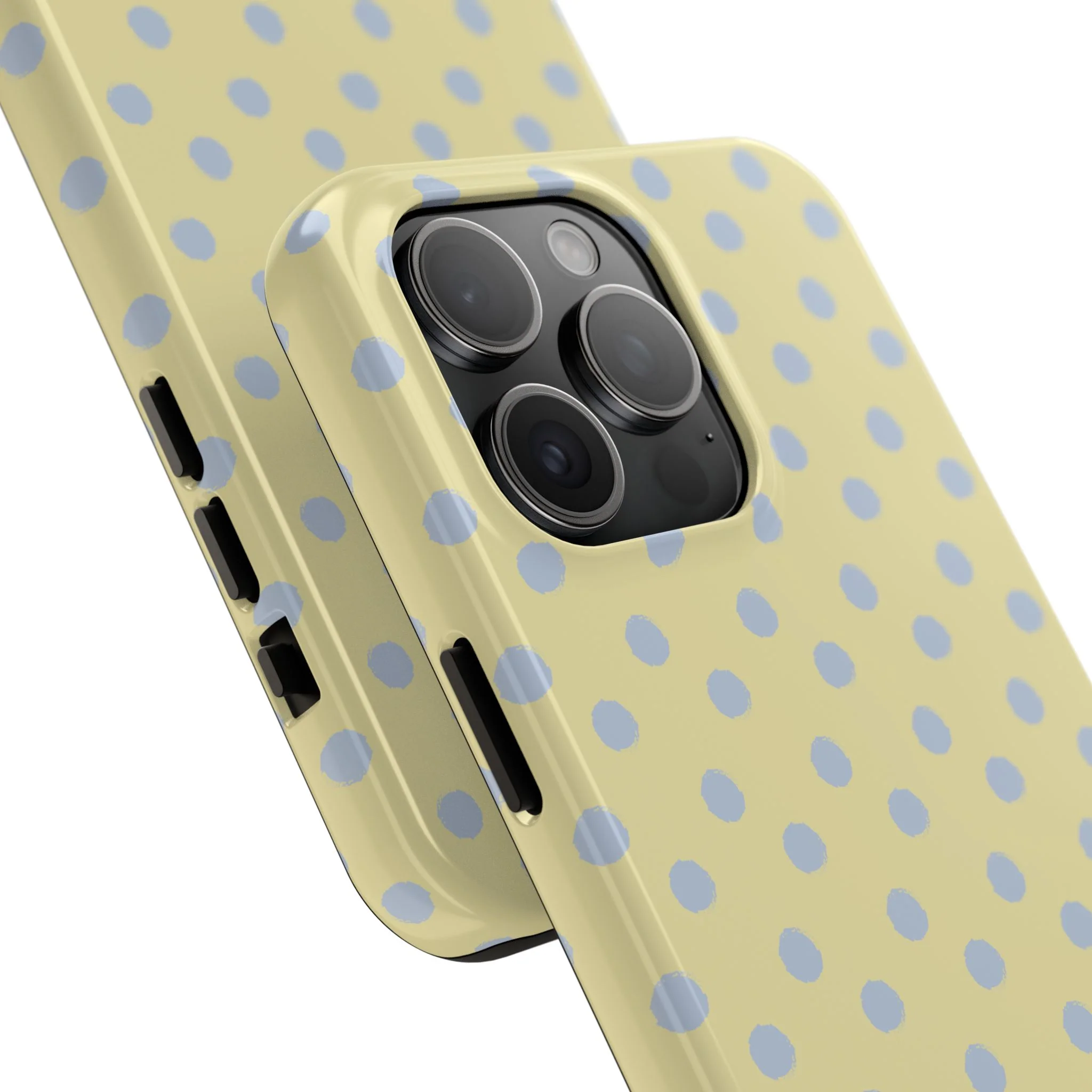 Yellow & Blue Polka Dots Phone Case - Image 79