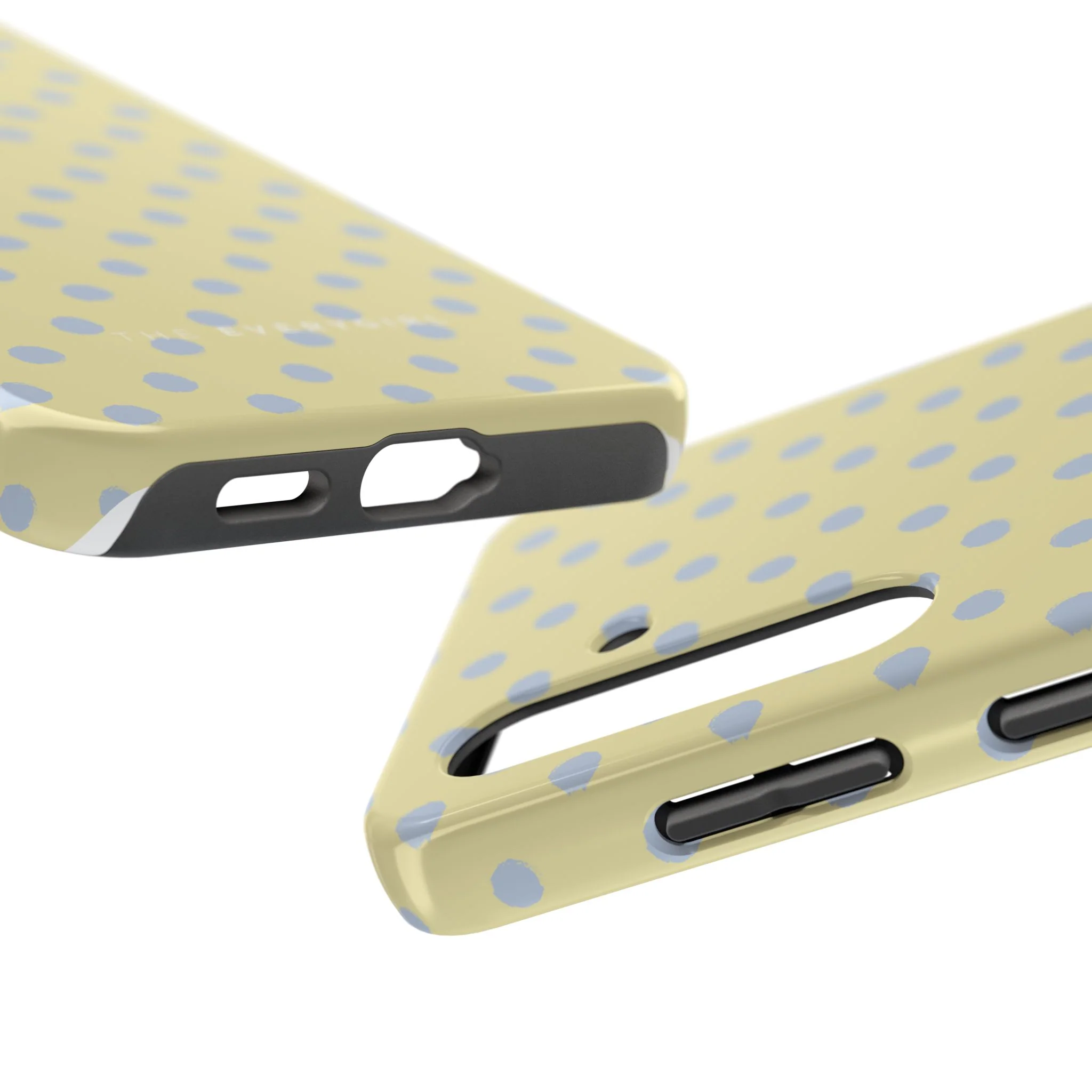 Yellow & Blue Polka Dots Phone Case - Image 83