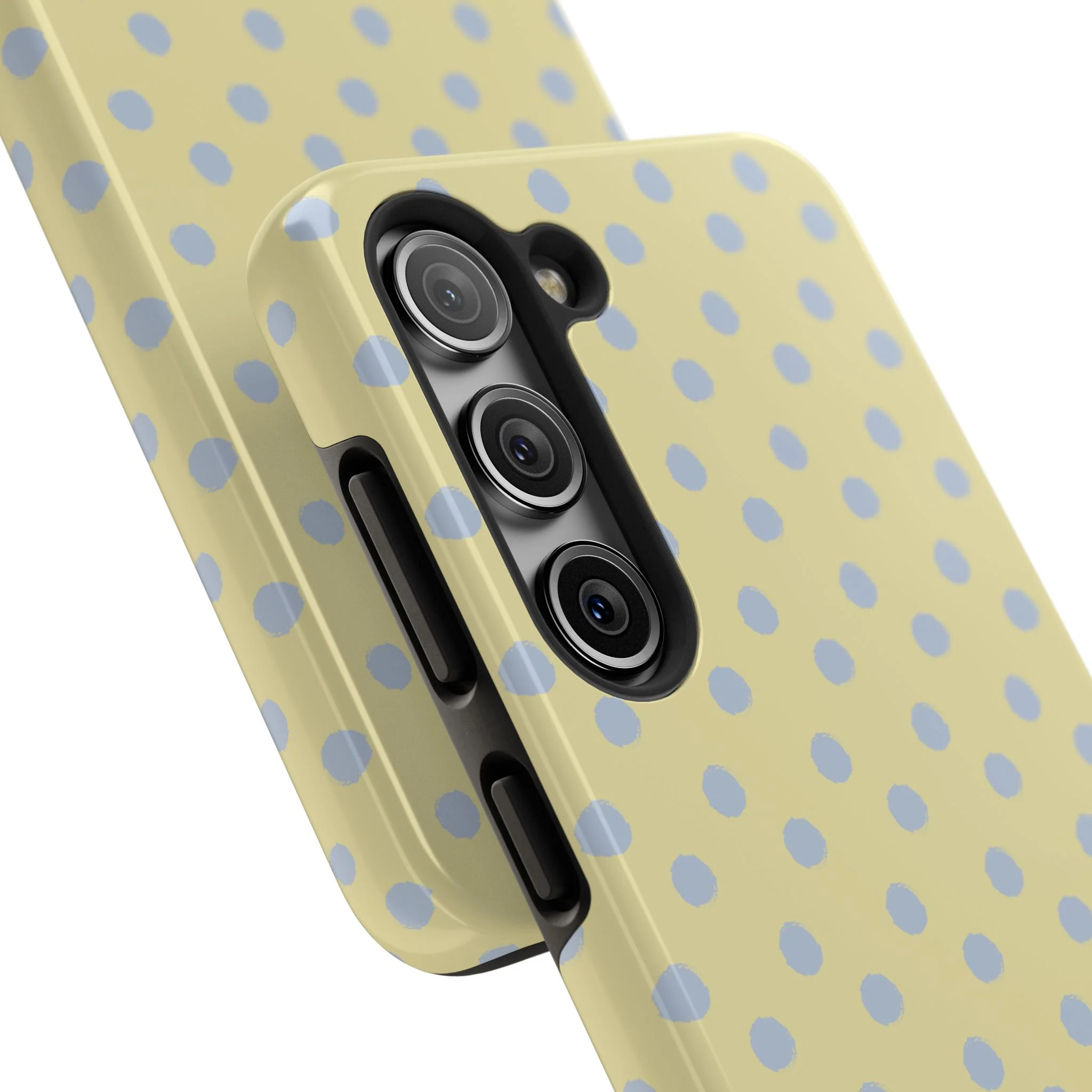 Yellow & Blue Polka Dots Phone Case - Image 85