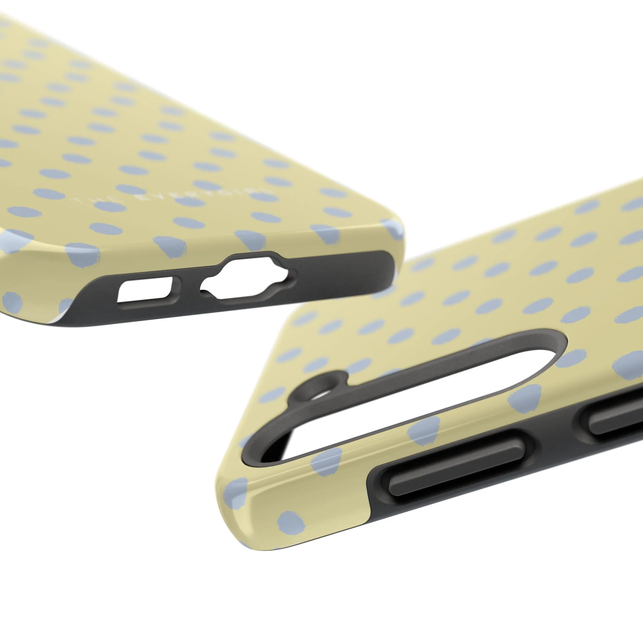 Yellow & Blue Polka Dots Phone Case - Image 86