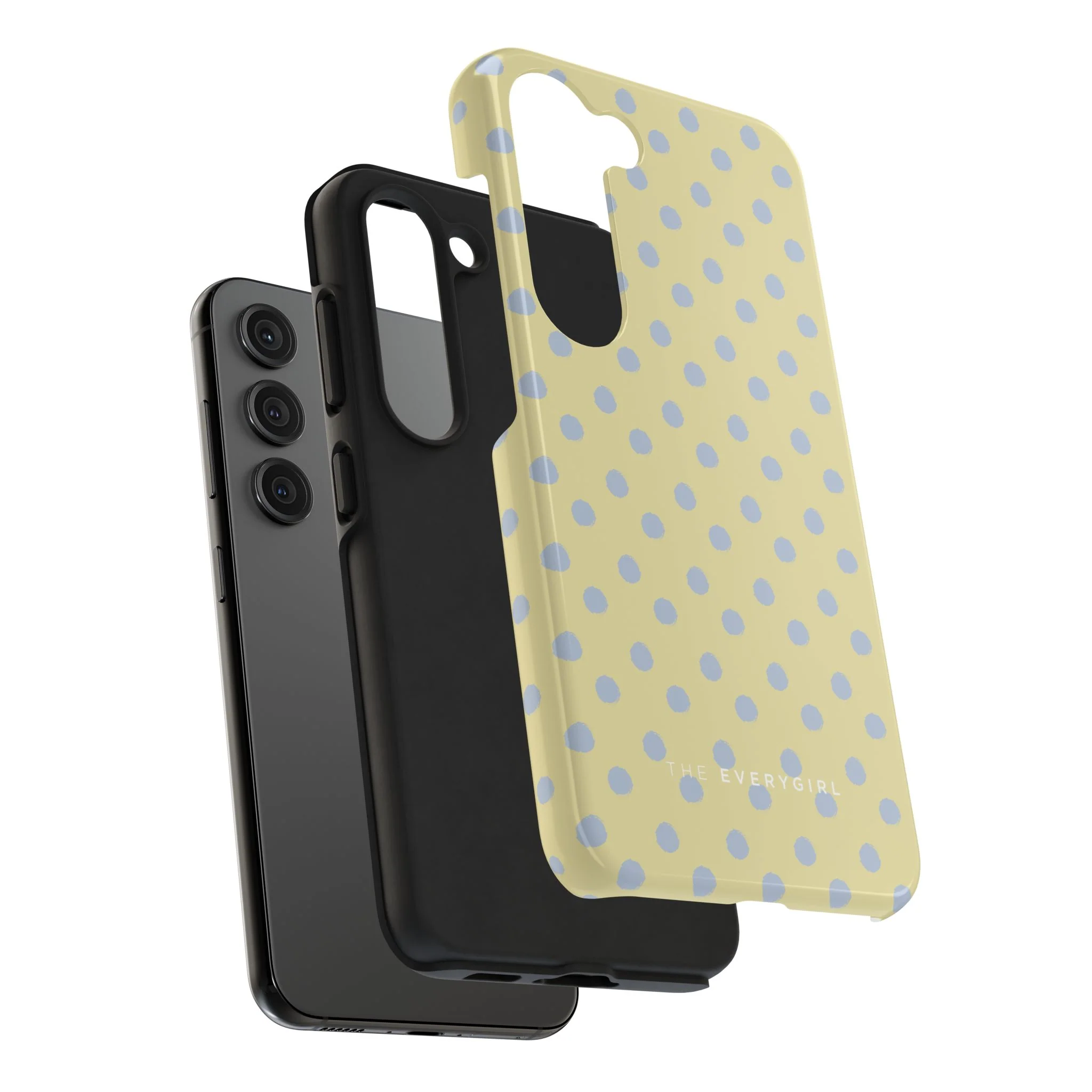 Yellow & Blue Polka Dots Phone Case - Image 87
