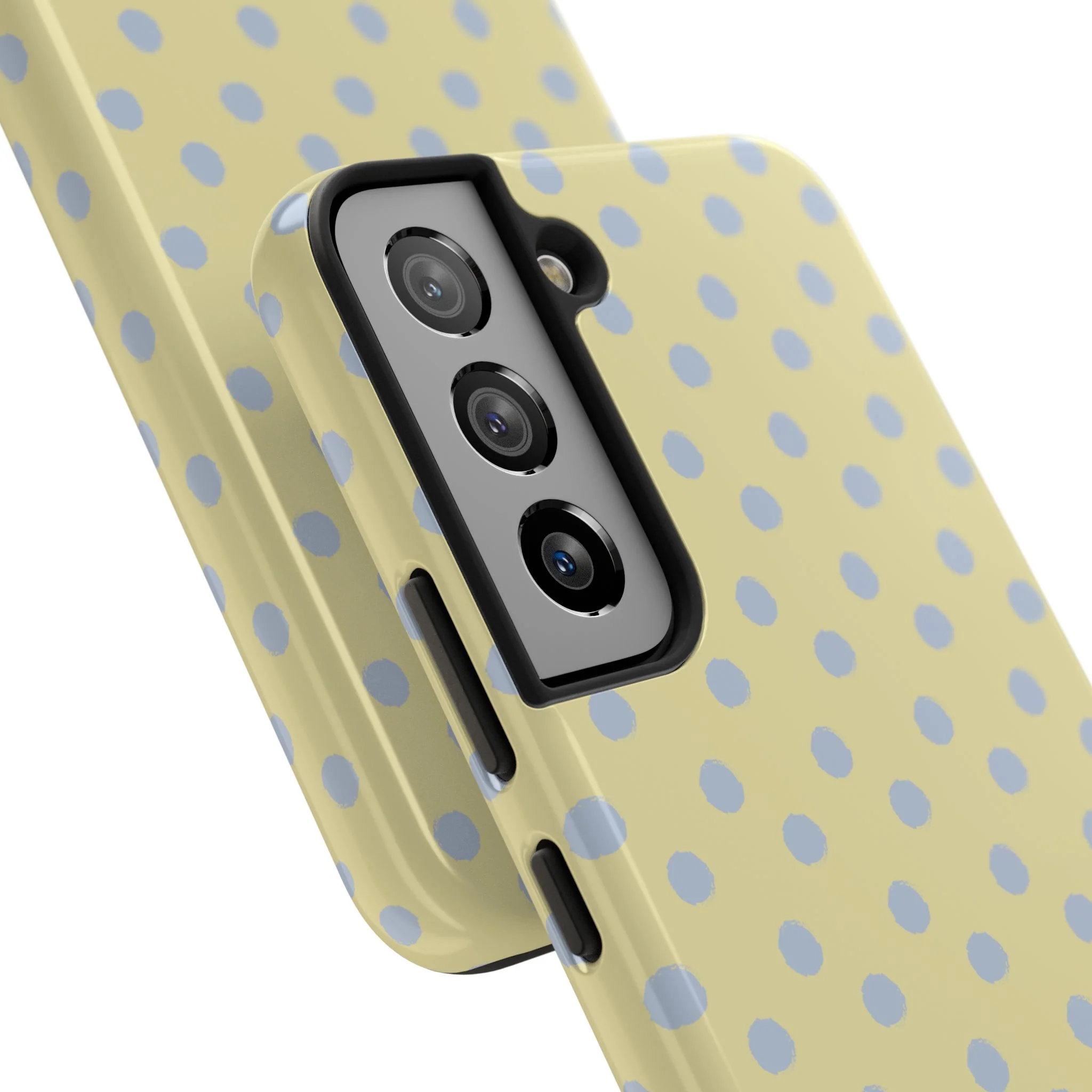 Yellow & Blue Polka Dots Phone Case - Image 88
