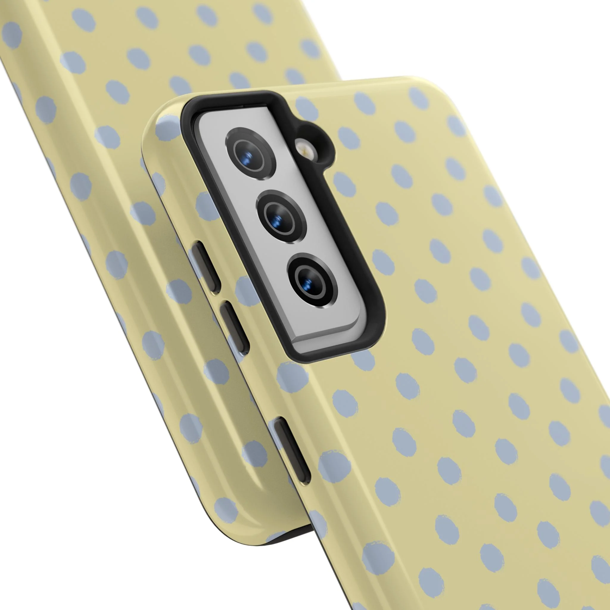 Yellow & Blue Polka Dots Phone Case - Image 91