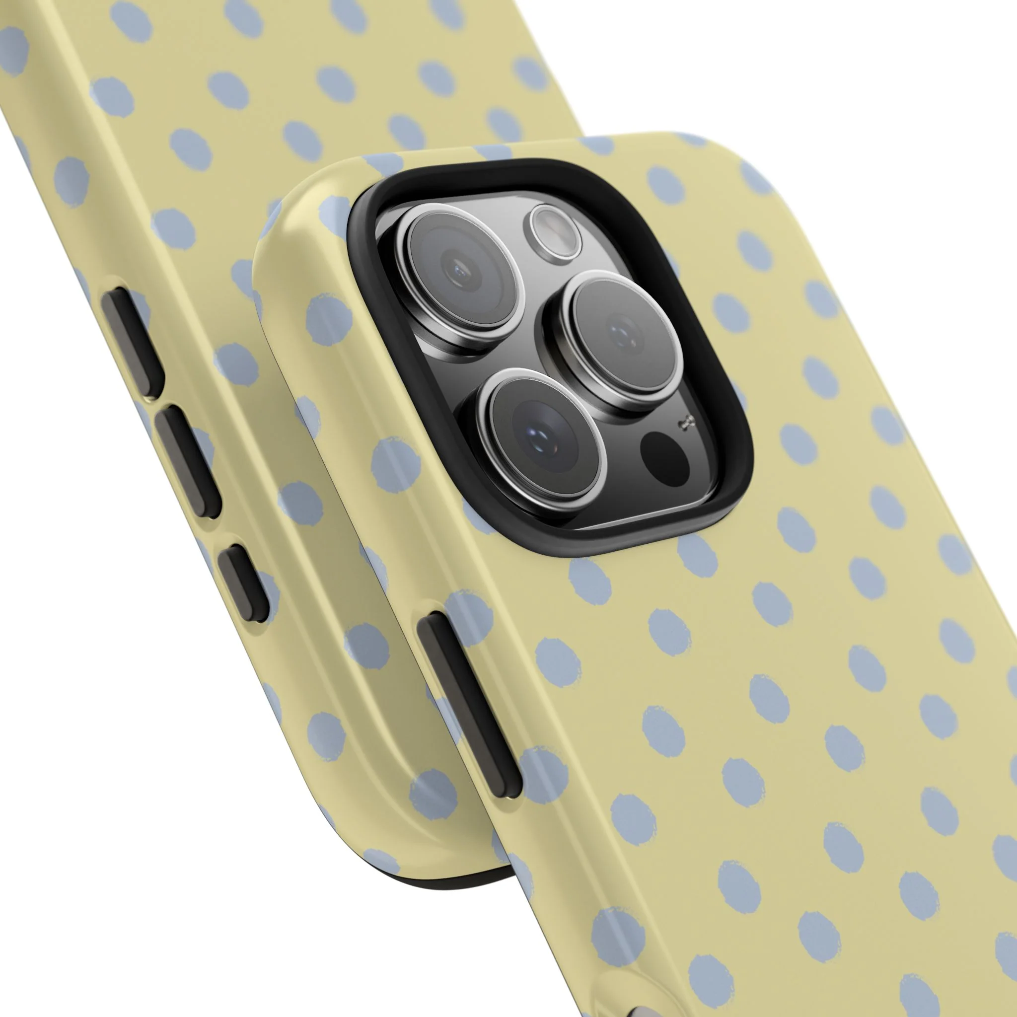 Yellow & Blue Polka Dots Phone Case - Image 94