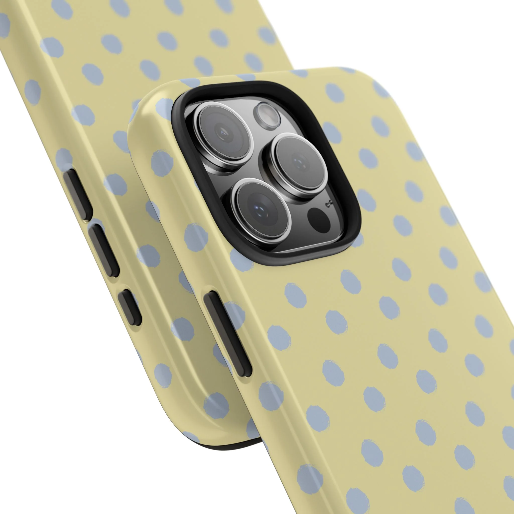 Yellow & Blue Polka Dots Phone Case - Image 96