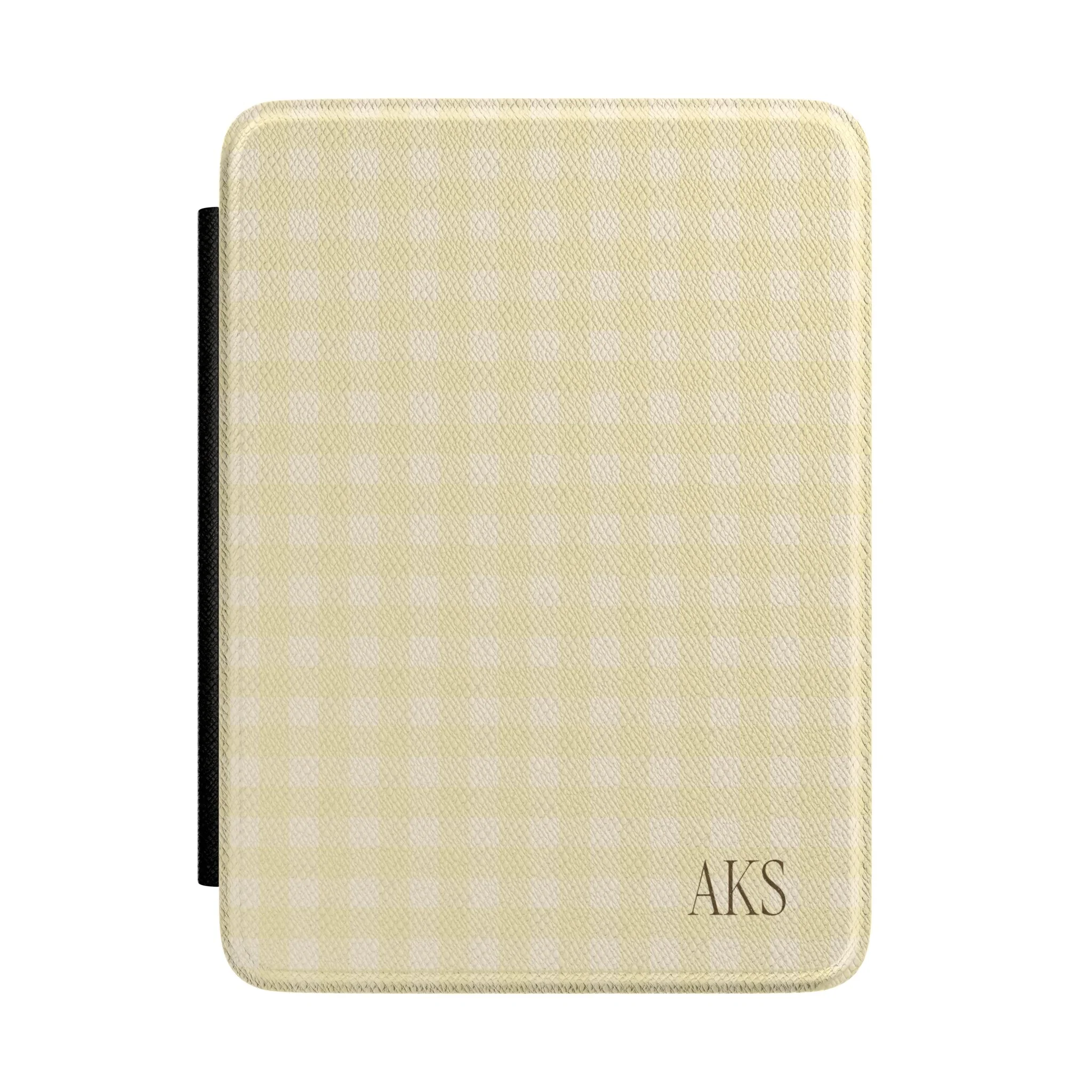 Customizable Yellow Gingham Kindle Case